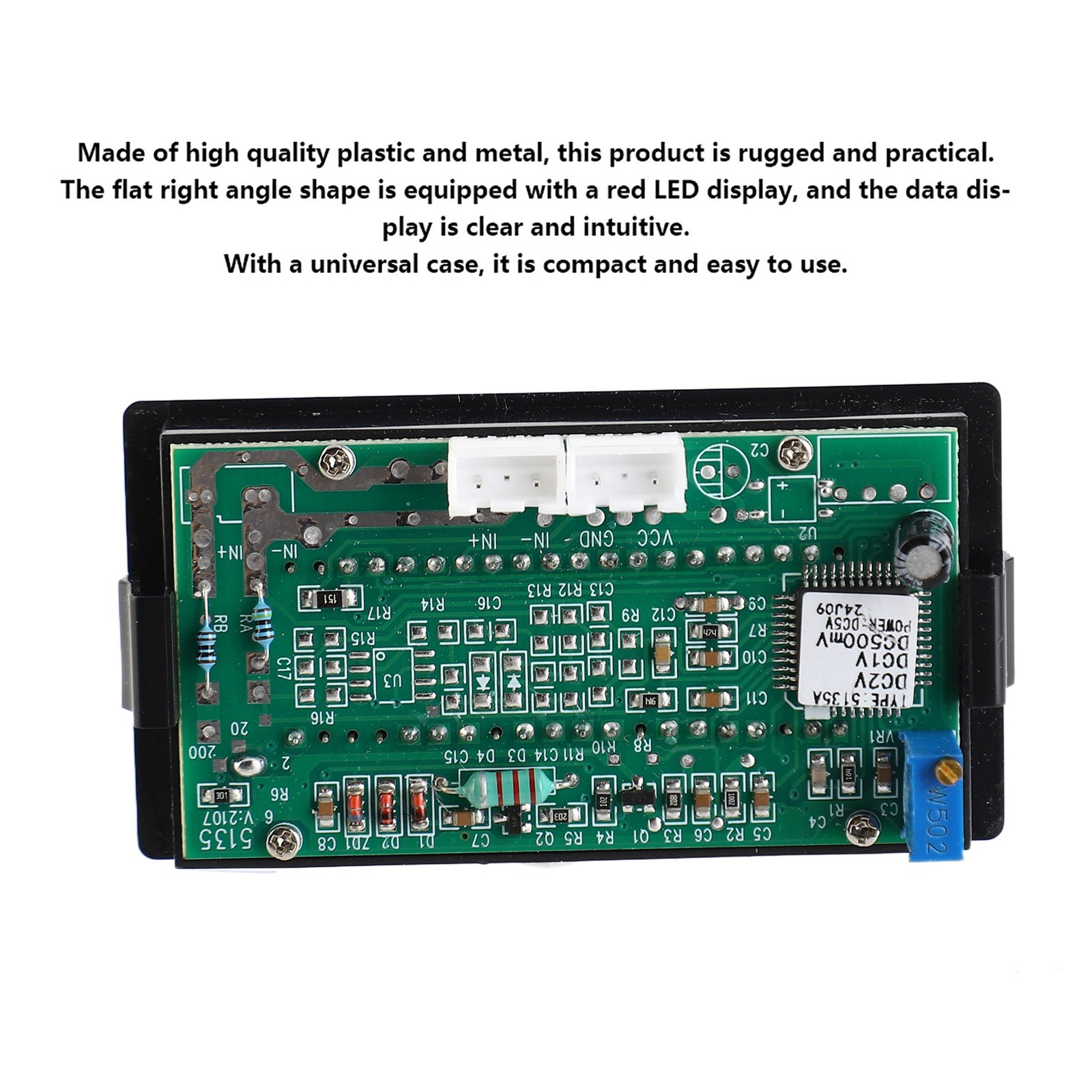 5135A DC5V DC Voltmeter Digital Panel Meter With Red LED (DC500mV/DC1V/DC2V)