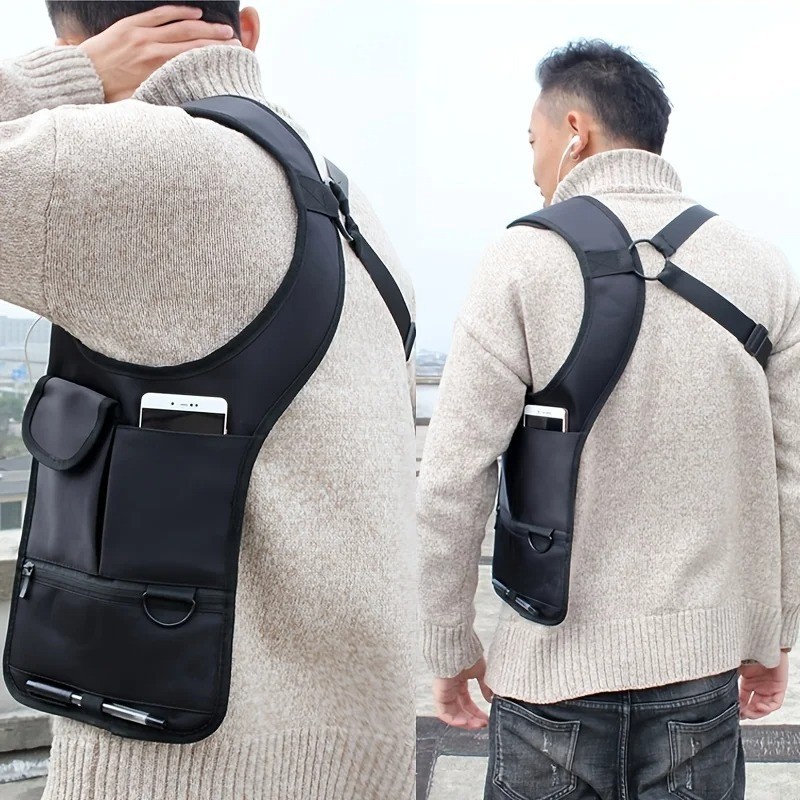 Underarm Shoulder Holster Bag Anti-Theft Hidden Travel Passport Phone Wallet Men