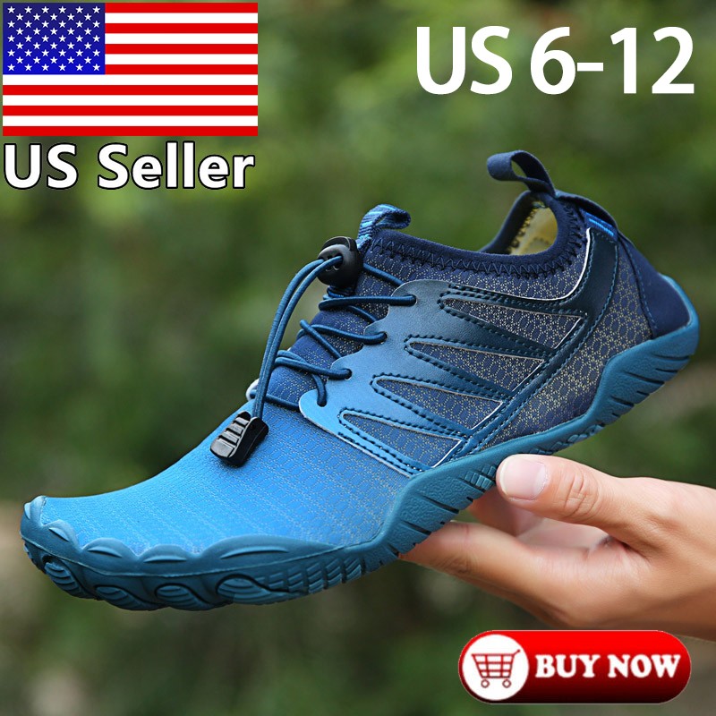 Men's Water Shoes Sports Beach Barefoot Rubber Quick Dry Aqua Sock Slip on Shoes