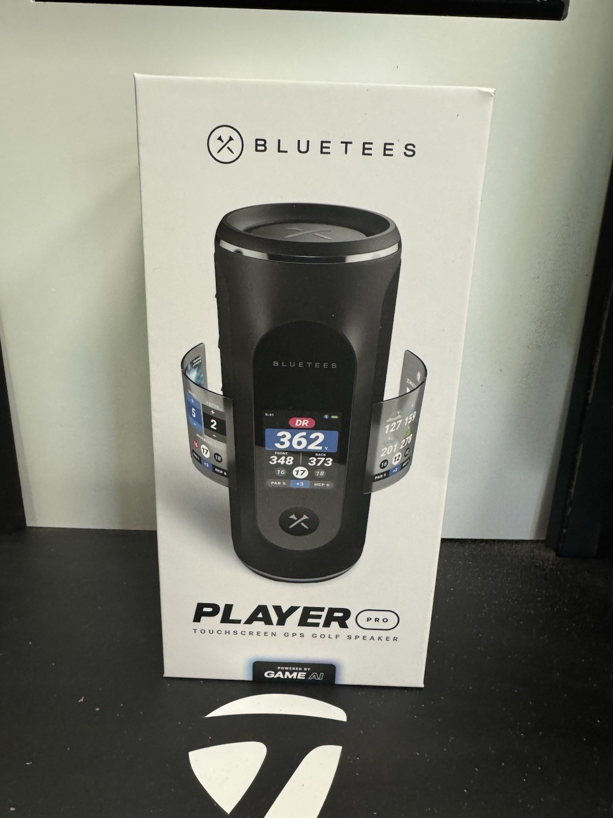 Blue Tees 2026 GPS Golf Player Pro Magnetic Wireless Bluetooth Speaker Black