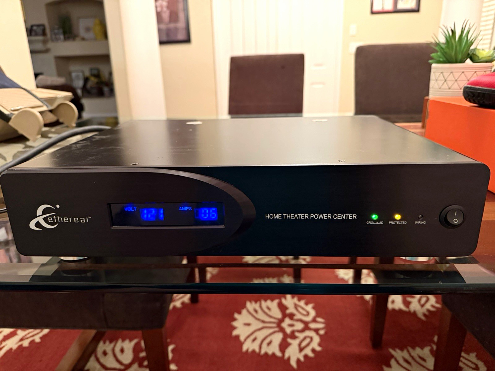 Ethereal Home Theater Power Center Black Universal Compatible LED Display