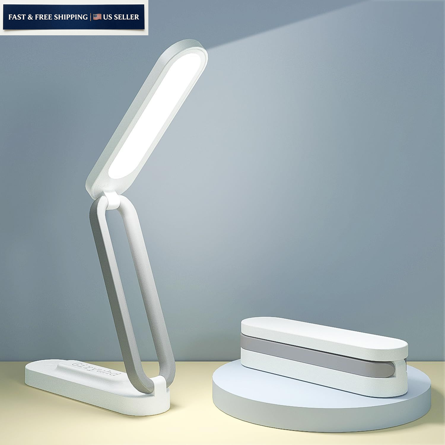 Giryuhd LED Desk Lamp for Office Home & 6.7 x 1.77 x 1.55 inches, White