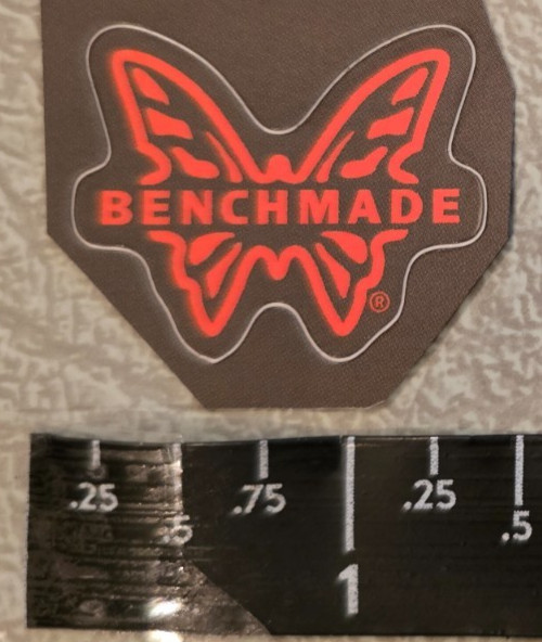 #9 - Benchmade Knives Butterfly Orange OD Green Vinyl Decal Sticker Shot Show