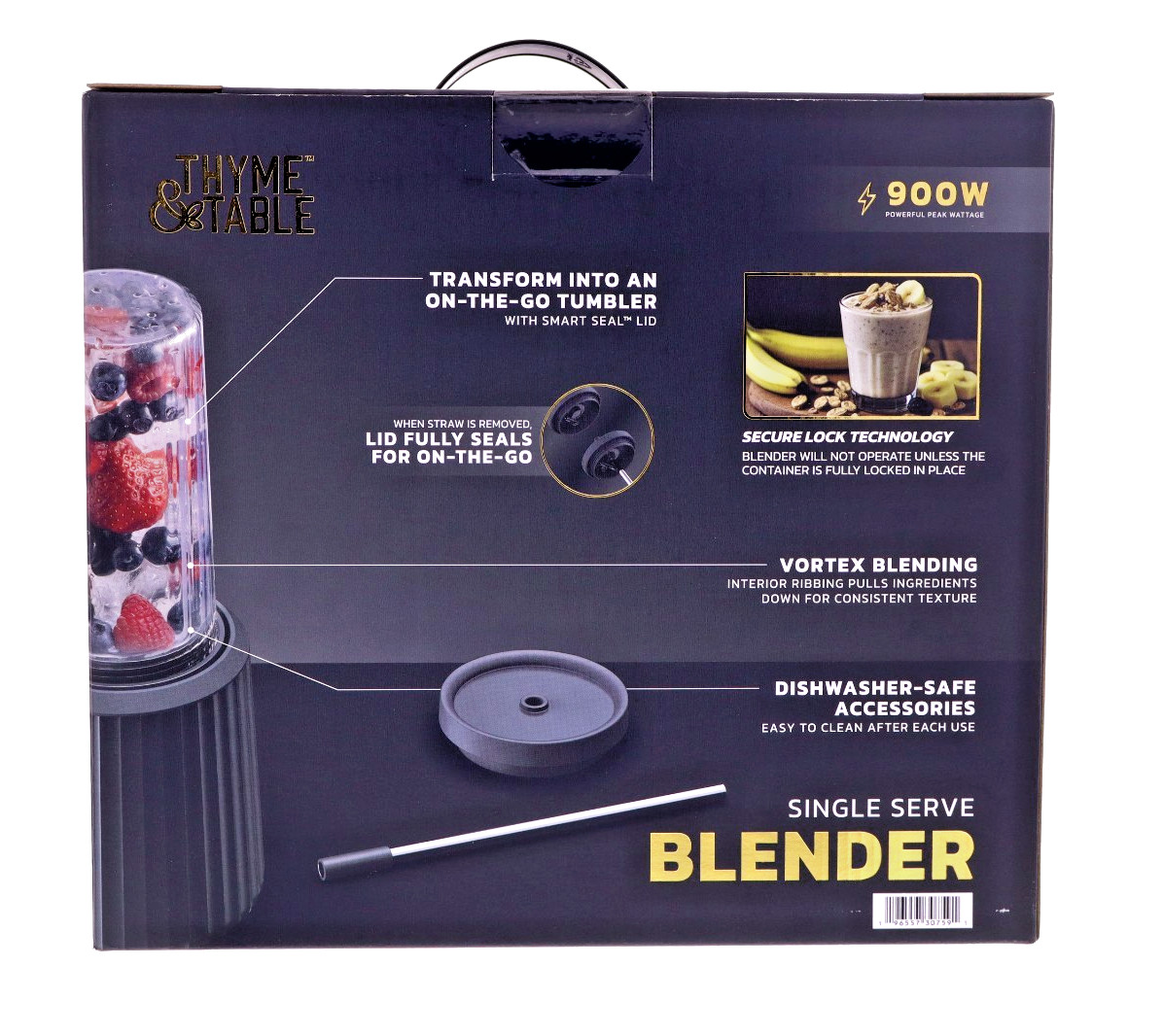 Thyme & Table Single Blender - Black