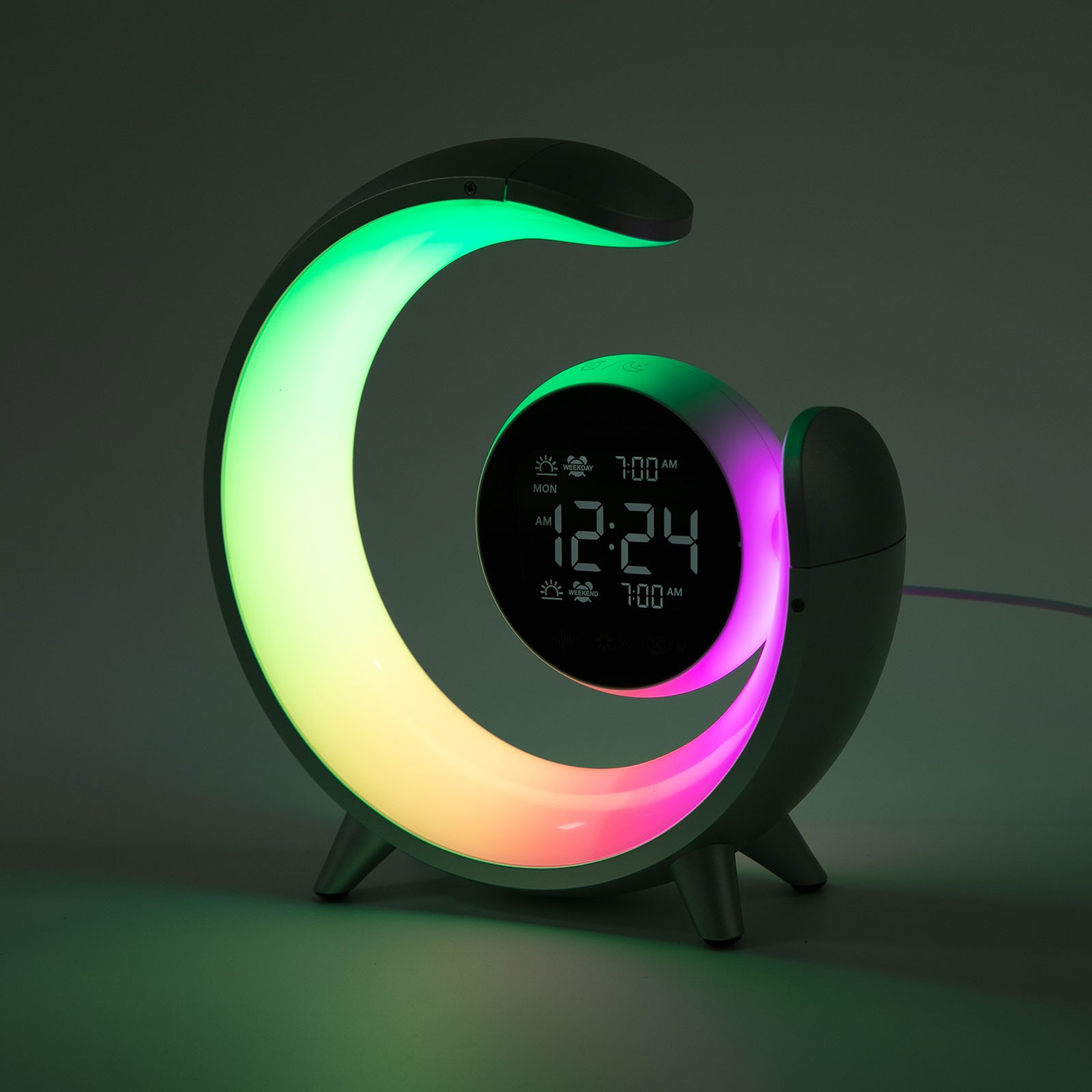 USB LED Desk Home Office Bedside Night Light Reading Lamp,Round,Touch Control