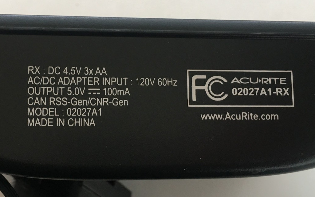 AcuRite: 02027A1 Color Weather Station W/ Cable (No Sensor)