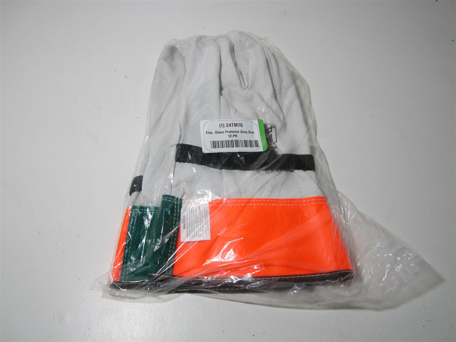 Ansell (HIGH-VOL GOAT) 12" Gray Goatskin Electrical Glove Protector Sz 12 - Pair