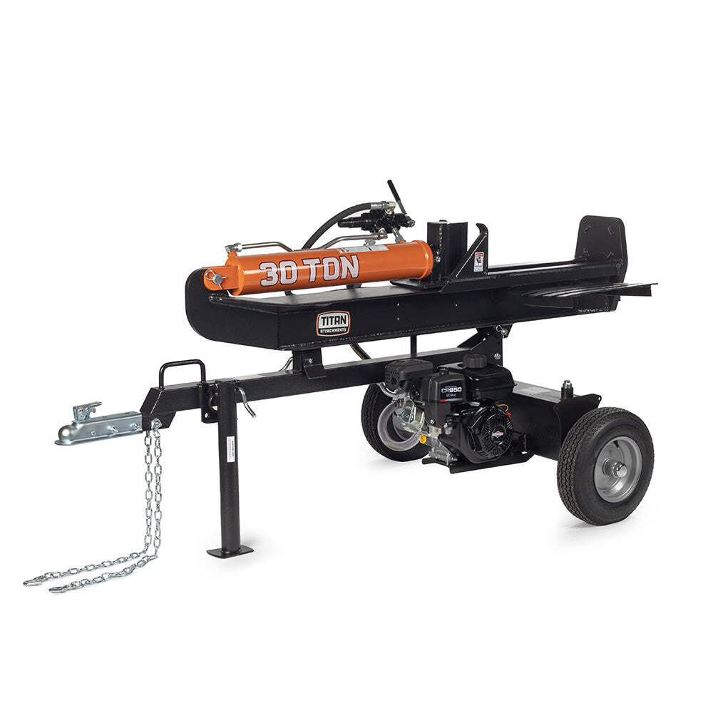 Titan Industrial 30 Ton Towable Hydraulic Horizontal/Vertical Log Splitter