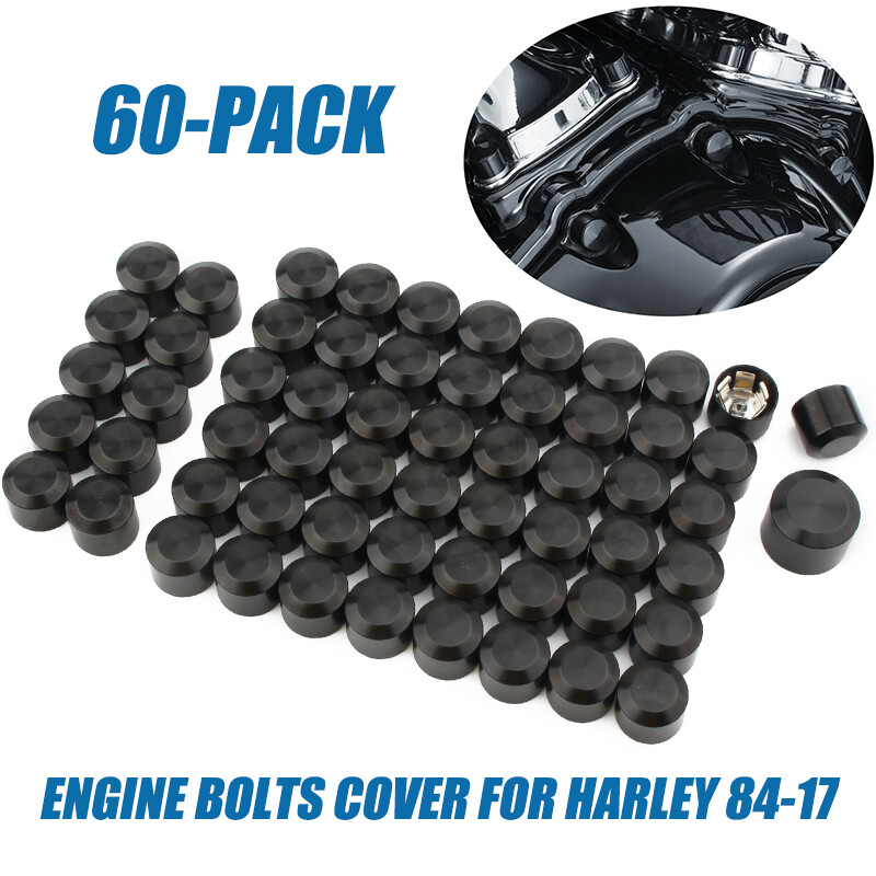 60X Engine Motor Screw Bolt Cover Caps For Harley Touring Road KING Street Glide