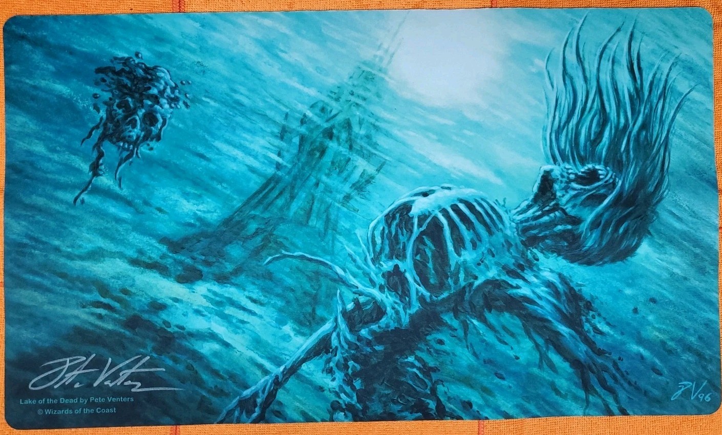Lake of the Dead MTG Playmat SIGNED Pete Venters Wizards Of The Coast
