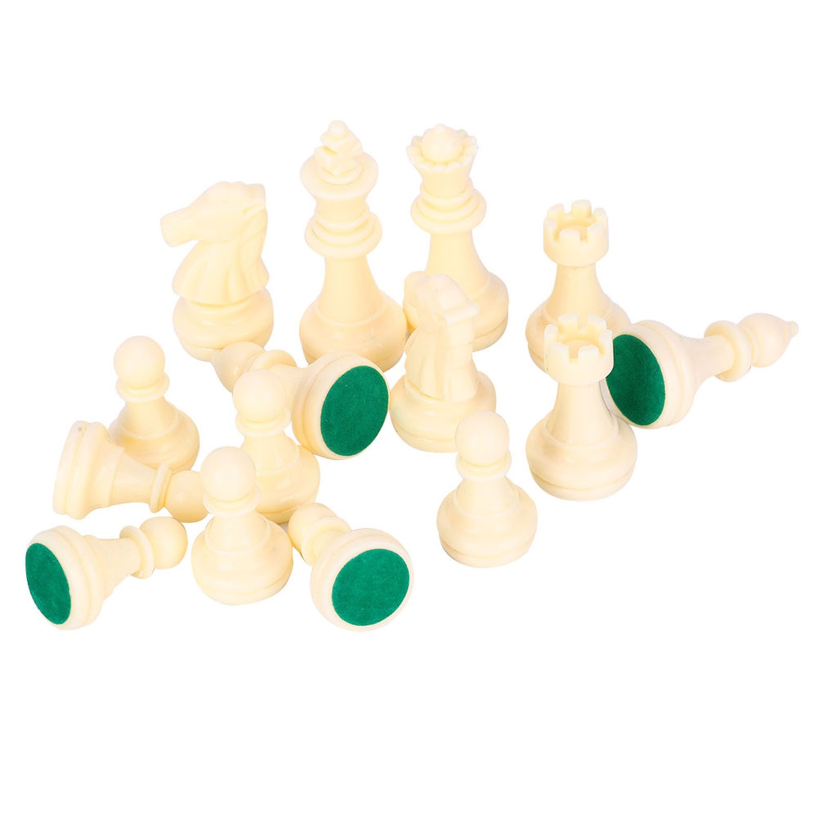 Plastic Chessmen Set International Chess Game Complete Chessmen Set Black&&White
