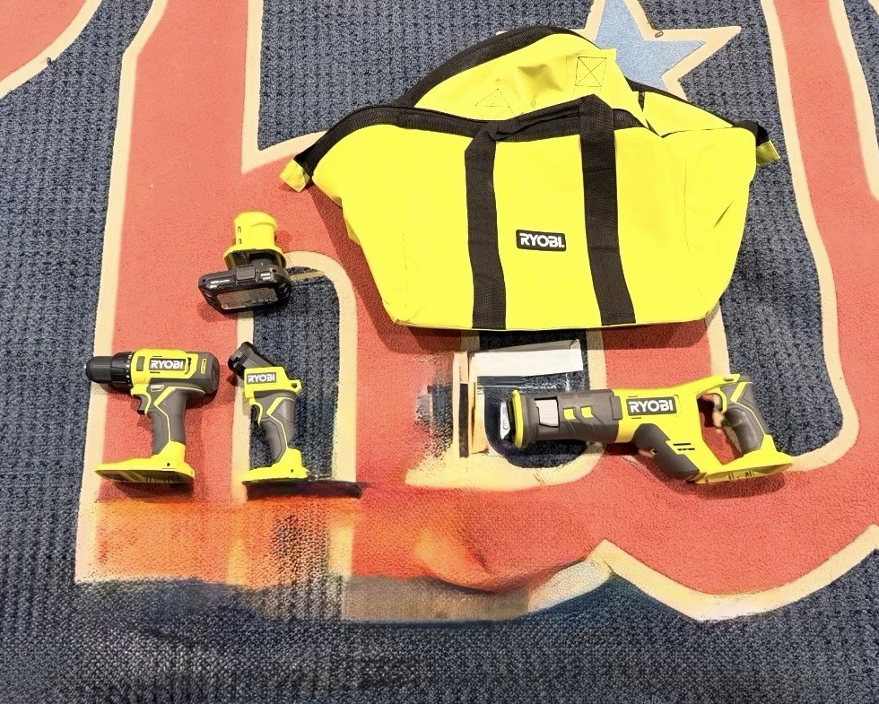 Ryobi ONE+ 18V Cordless 3-Tool Combo Kit w/ Carry Bag