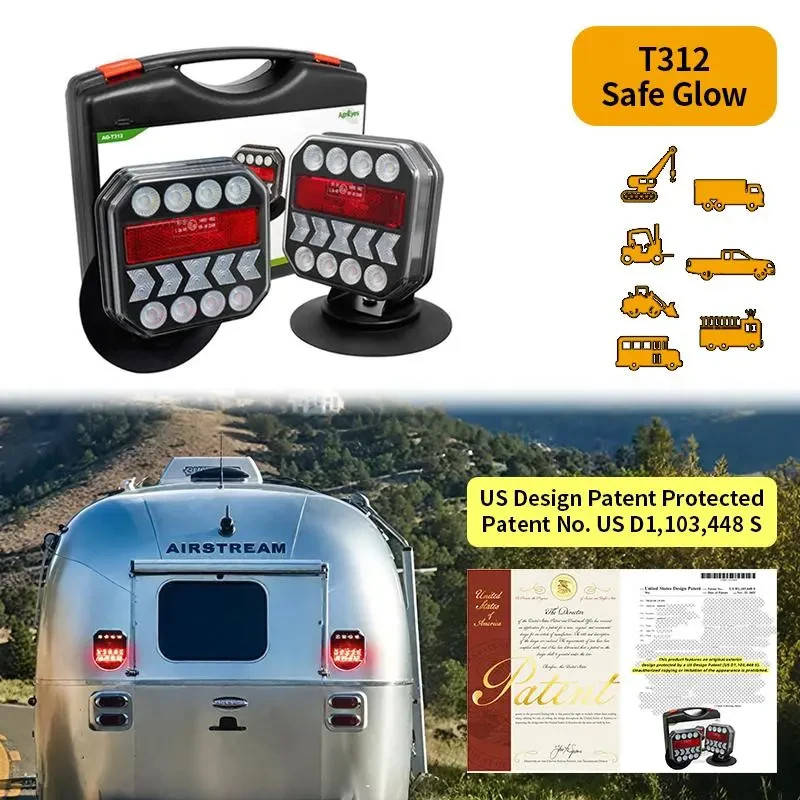 AgriEyes Halo Wireless Trailer Lights Kit (T312 /T327/ T28 / T033 / T212) – Magn