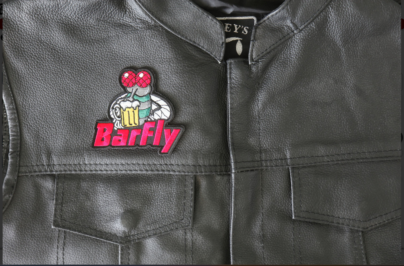Barfly Biker Funny Iron on Patch