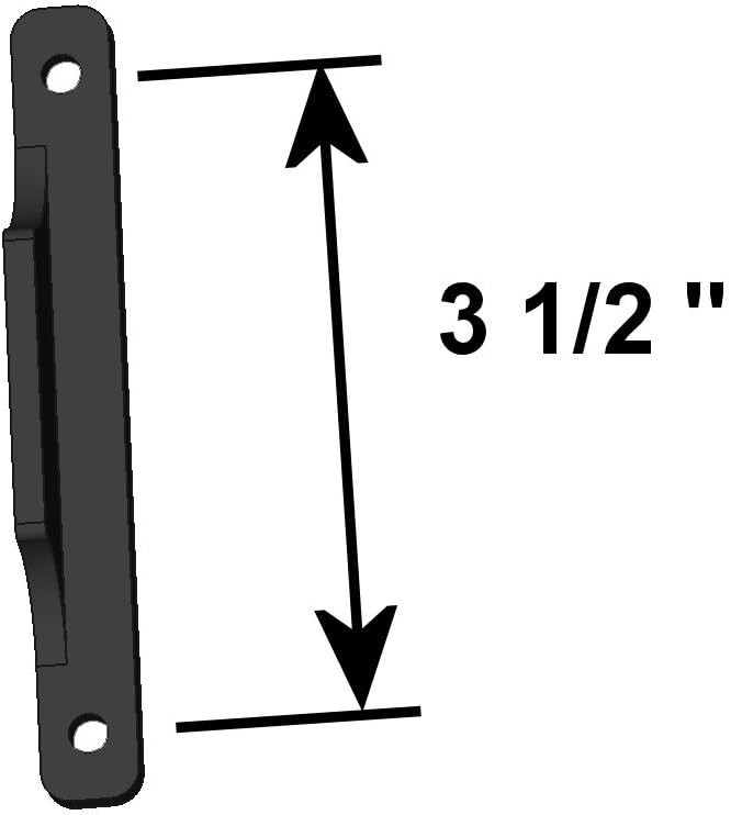 (White) Sliding Screen Door Pull Handle Replacement 3 1/2 inch Hole Width