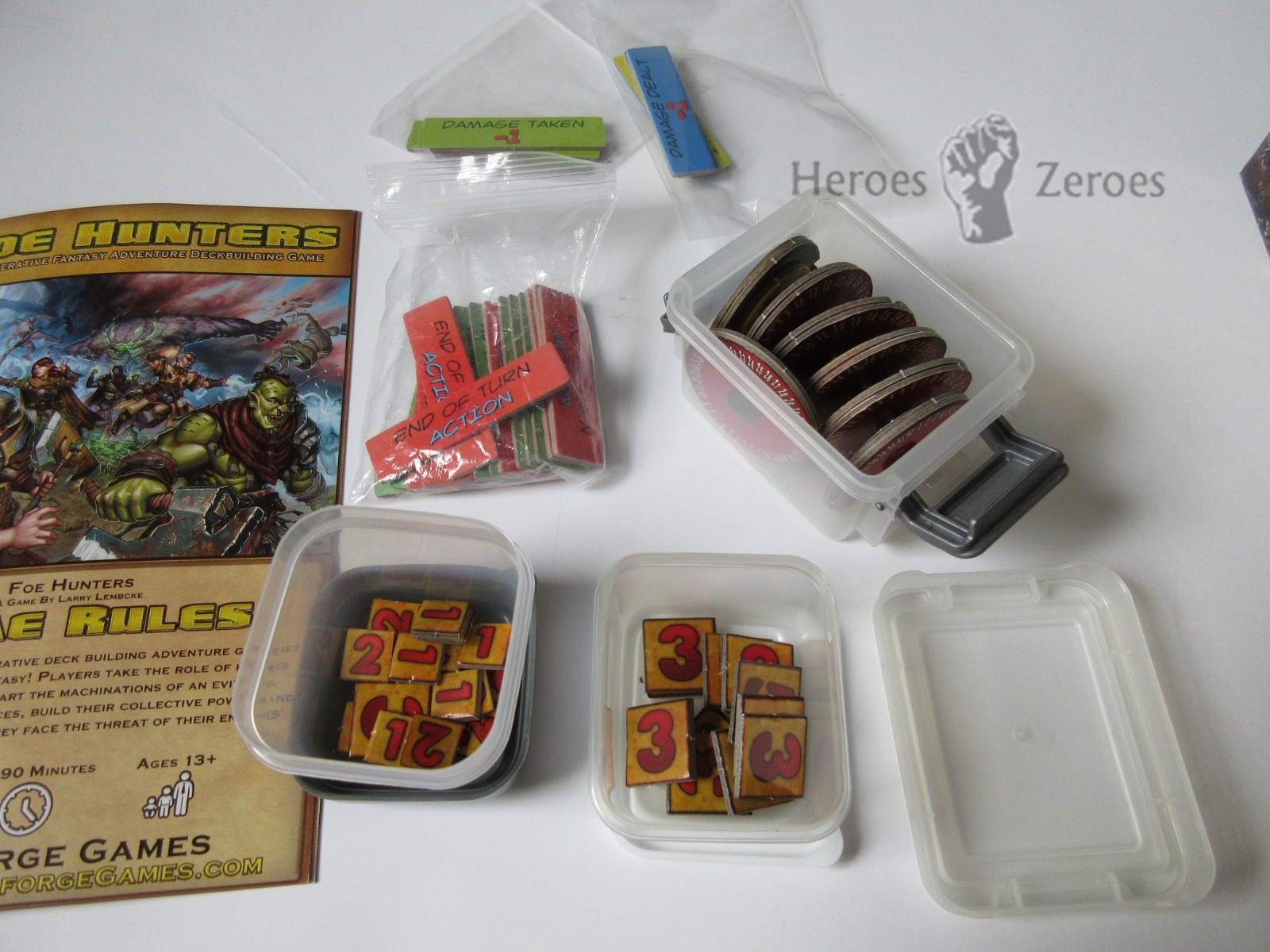 Kickstarter Spellforge Games FOE HUNTER Deckbuilding Game Complete with Box