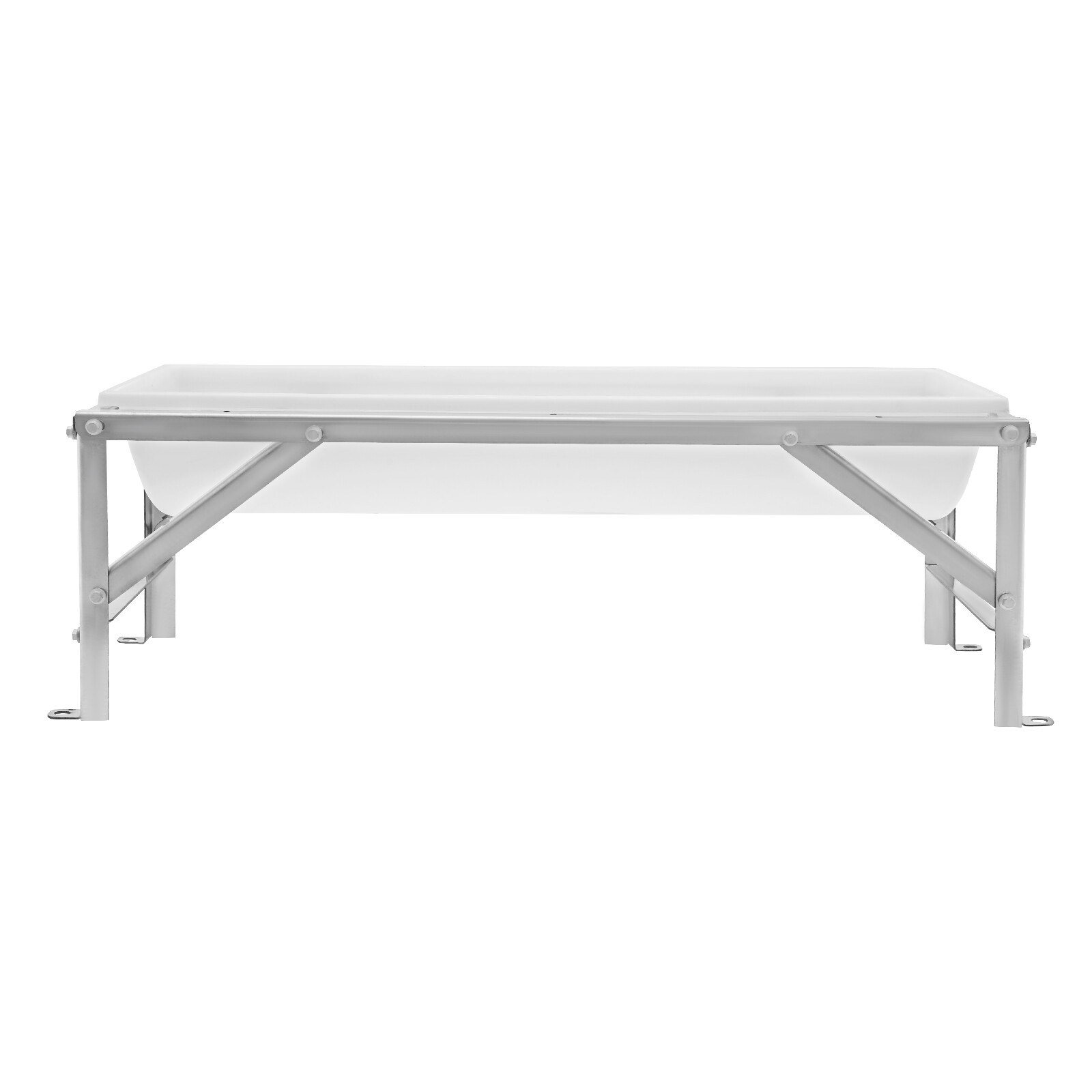 35L Livestock Rectangular Feed Trough Feed Trough Feeder w/Stand Floor Standing