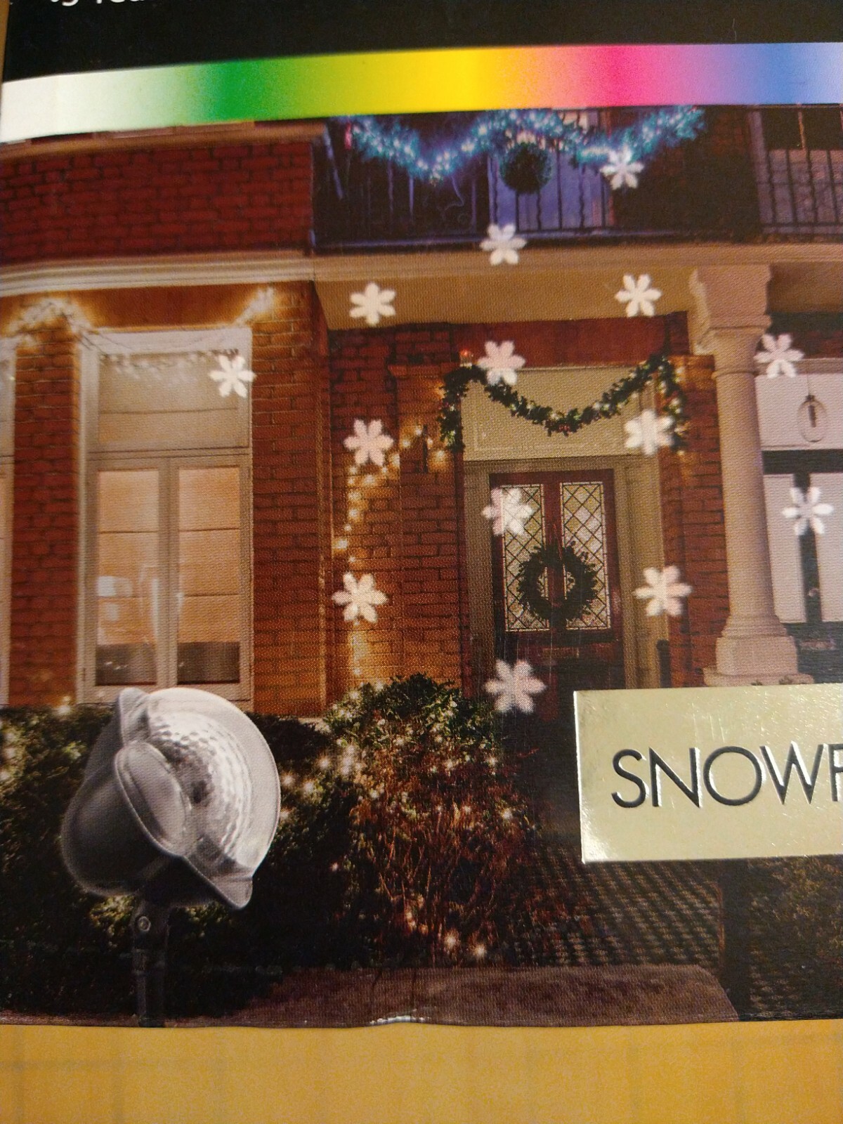 Color Switch Plus Swirling White Christmas Snowflake Projection LED Projector