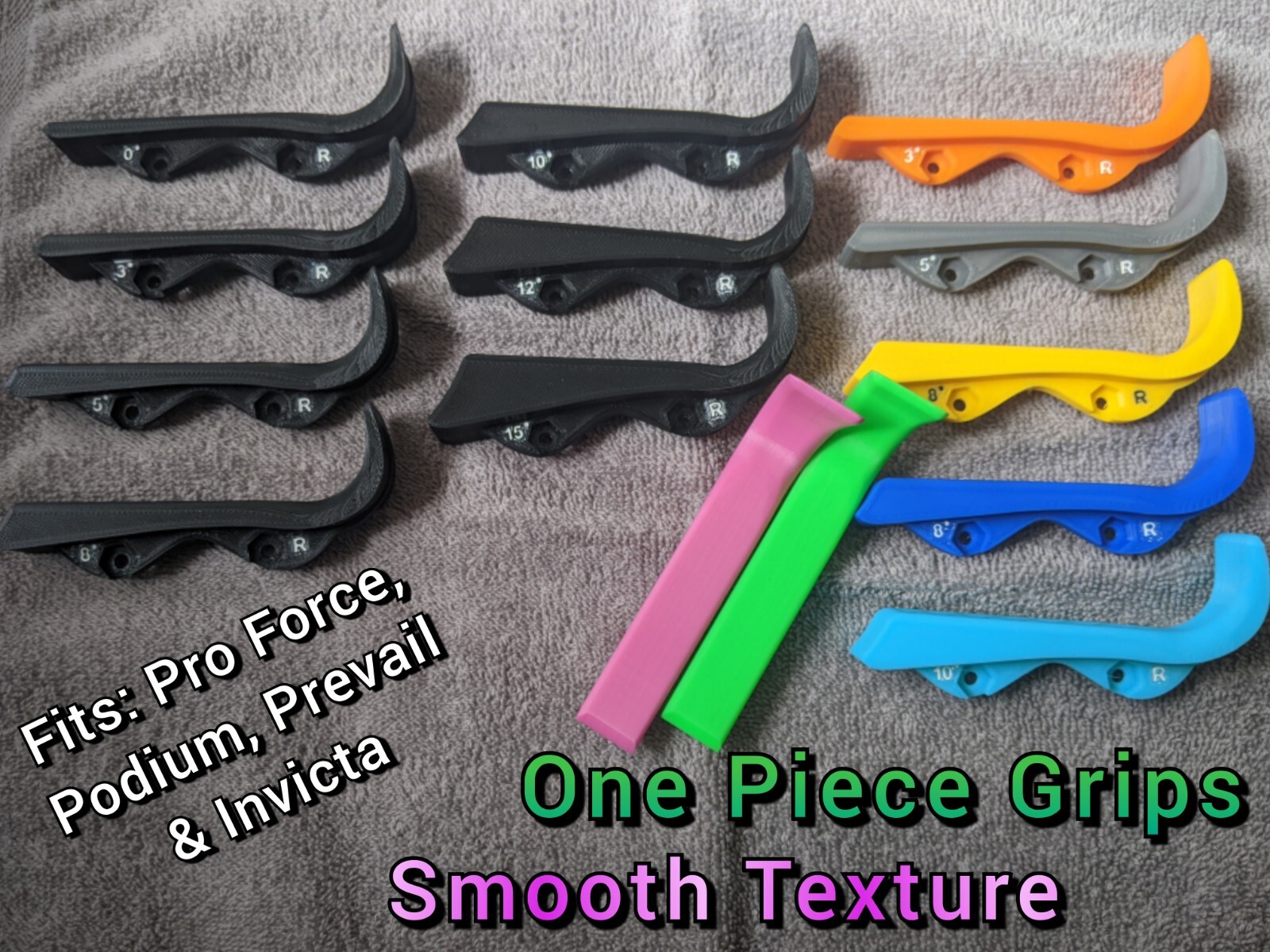 *** (Smooth) 0 to 20 Degree Angles *** Hoyt Bow Grips - Invicta Prevail Podium