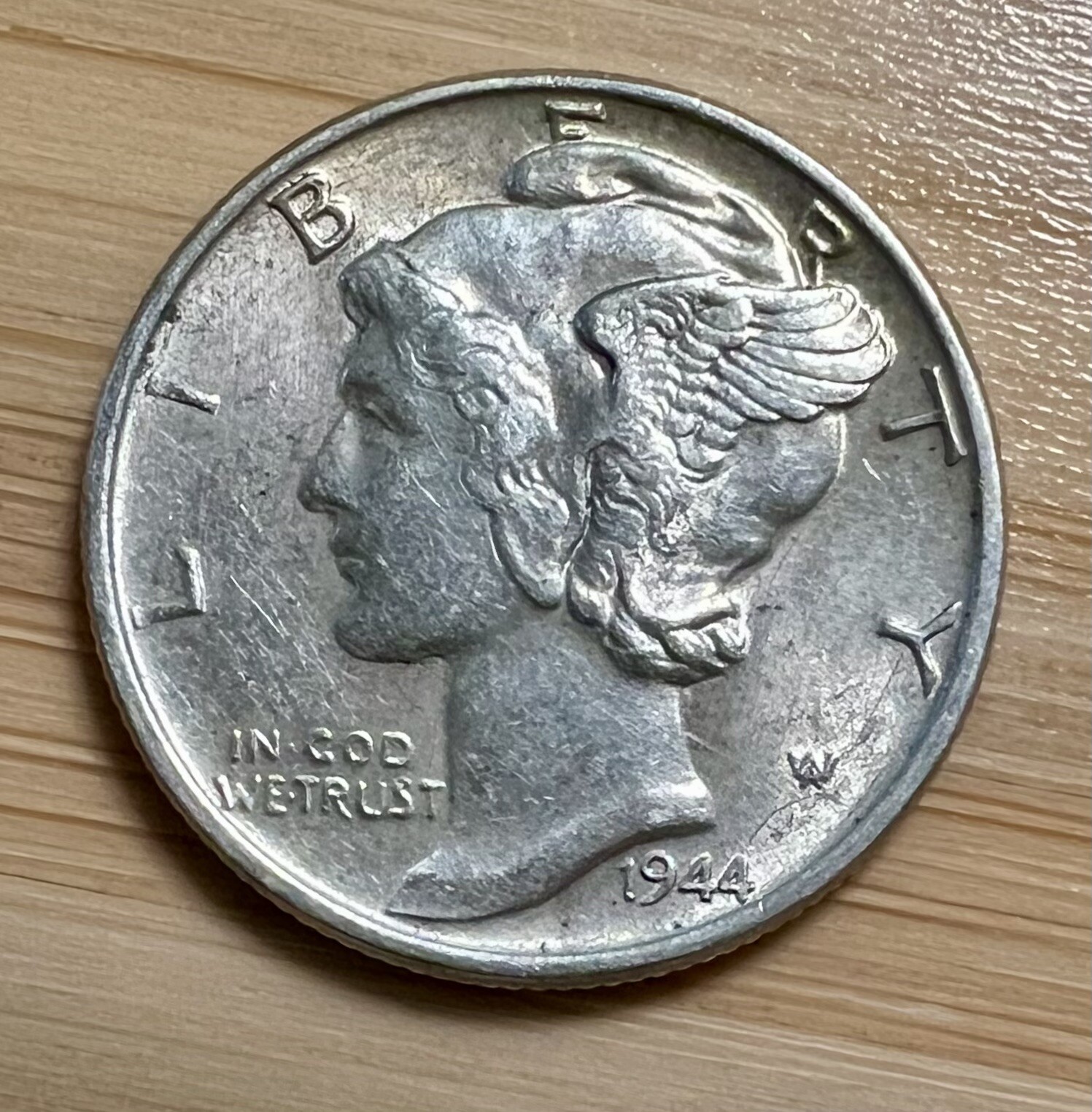 1944-P Mercury Dime 10C Silver - About Uncirculated (AU) – FREE SHIPPING