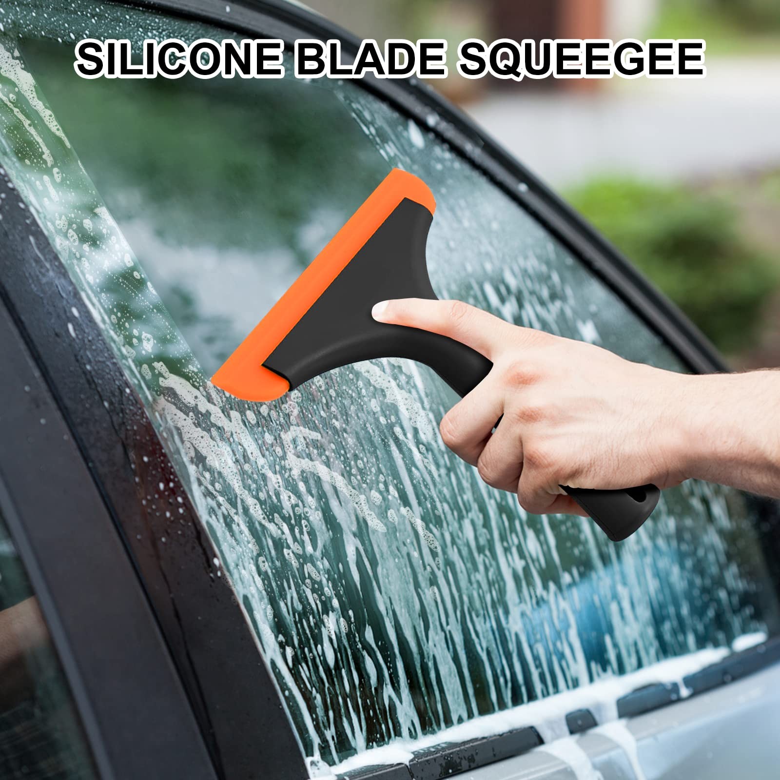 SetSail Shower Squeegee for Glass Doors, Small 2 Pack, Black