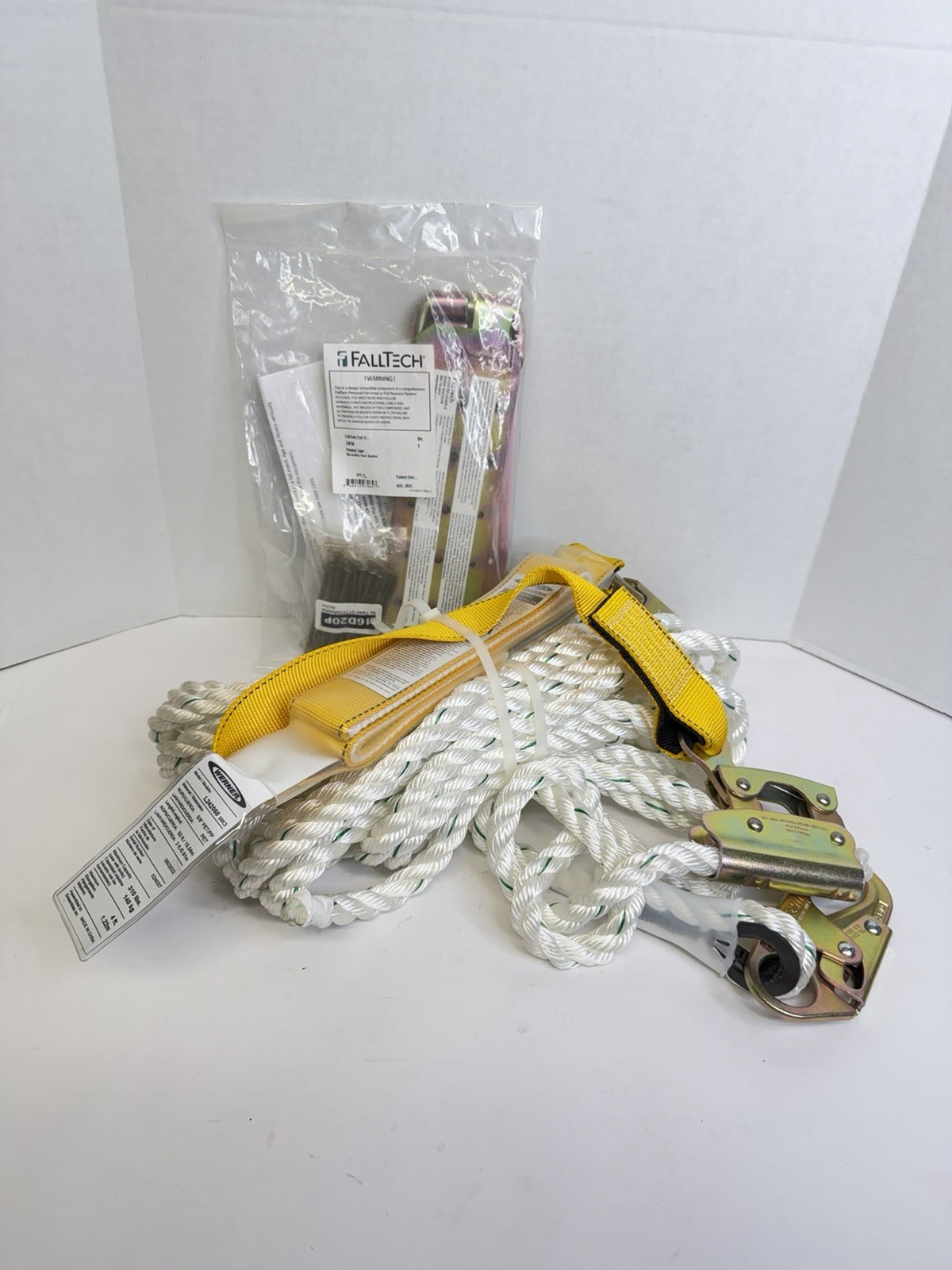 Werner L242050W 50ft Fall Protection Rope Lifeline Lanyard ANSI & OSHA Fall Tech