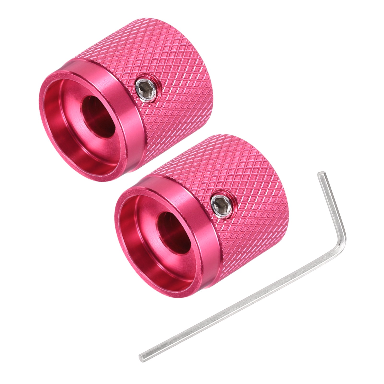 2PCS Guitar Knobs Metal, Volume Tone Knobs 1/4" x 5/8" x 0.67", Red