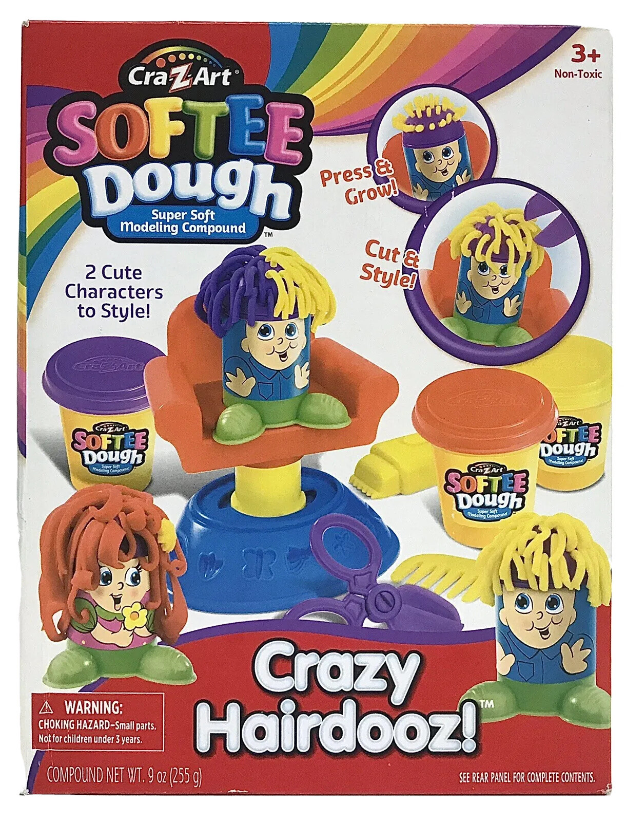 Cra Z Art Softee Dough Crazy Hairdooz Modeling Compound Hairstyles 2 Characters