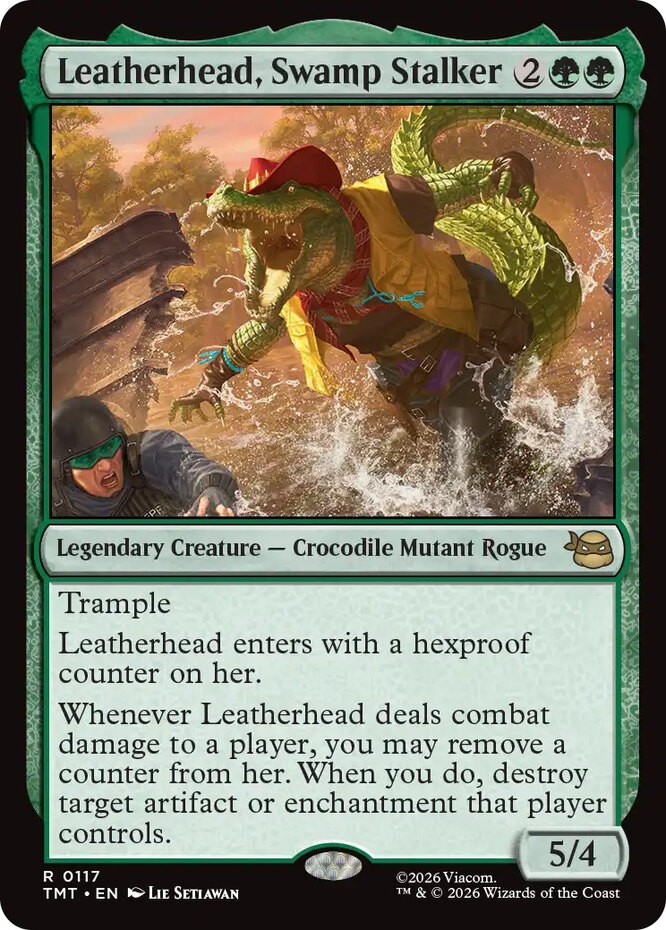 x1 Leatherhead, Swamp Stalker R MTG Teenage Mutant Ninja Turtles M/NM, English