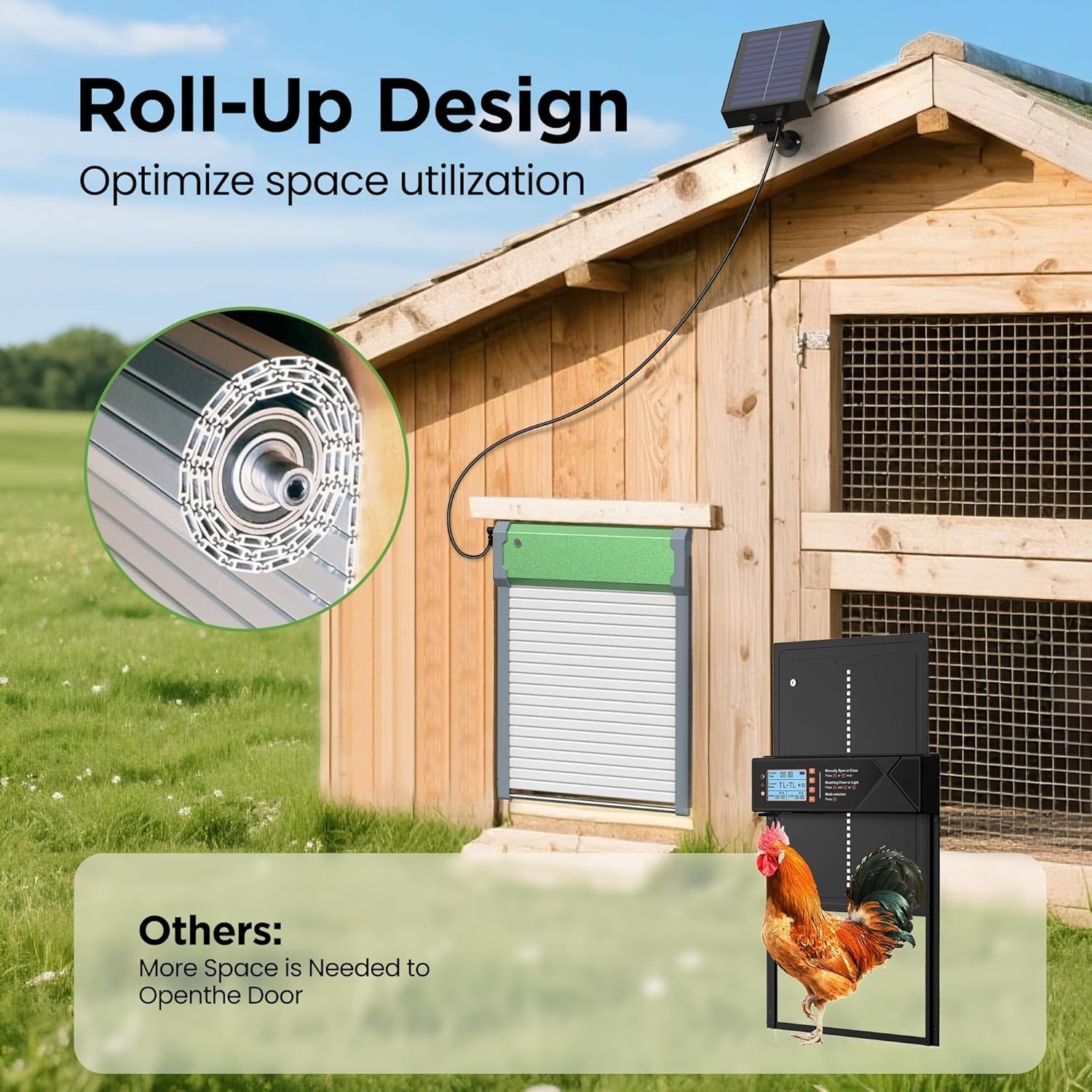 Automatic Chicken Coop Door Solar: Automatic Chicken Door - Solar Powered Chicke