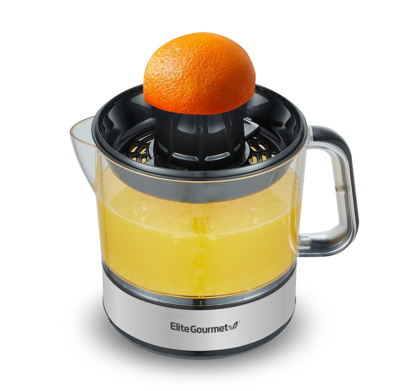 Elite Gourmet 40W Electric Citrus Juicer 24oz Black