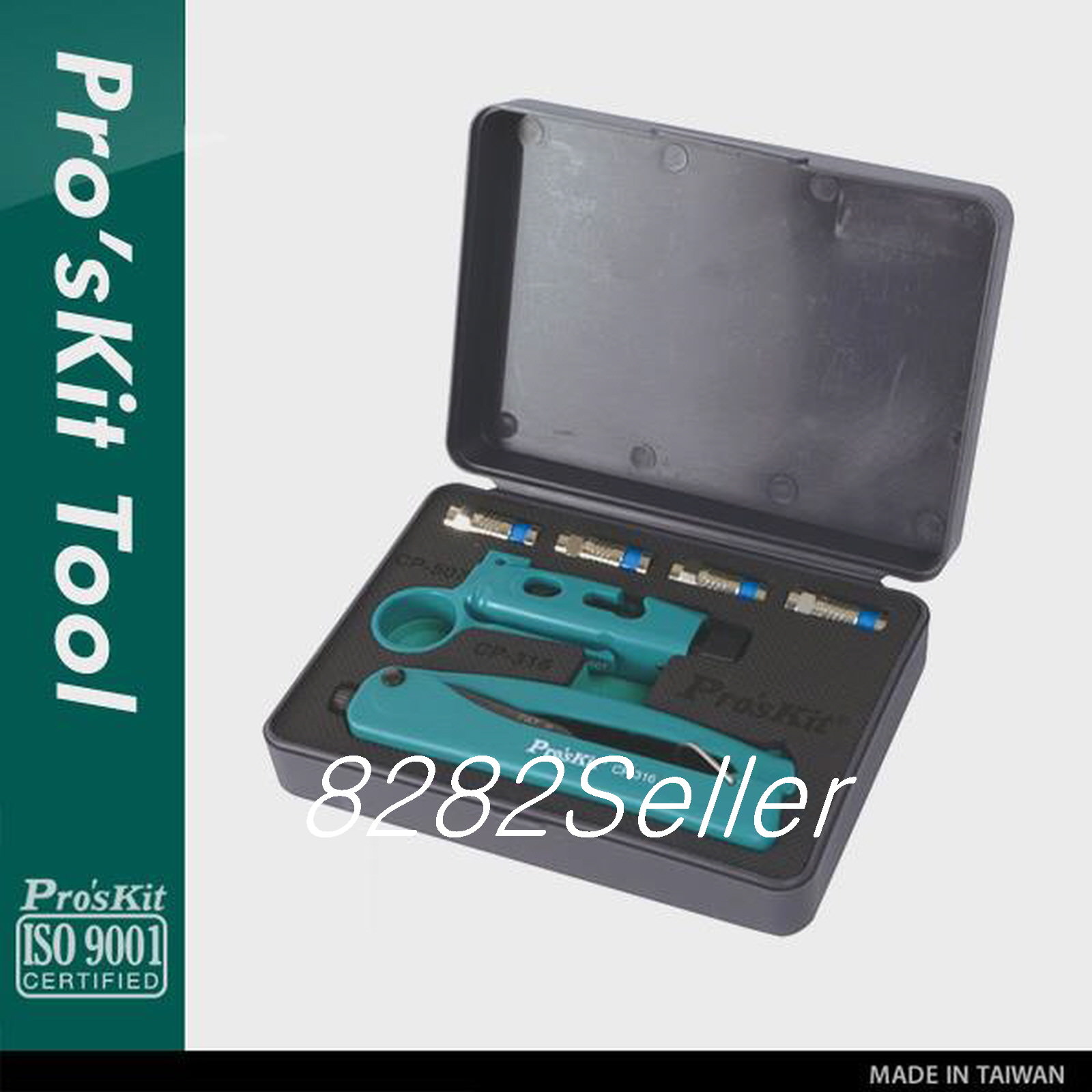 ProsKit PK-5011 CATV-CCTV Basic Tool Kit stripper/cutter and 4pcs F connectors