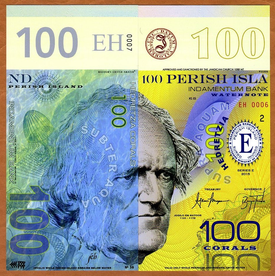 Perish Island, 100 Corals, Private Issue Polymer, 2015, UNC