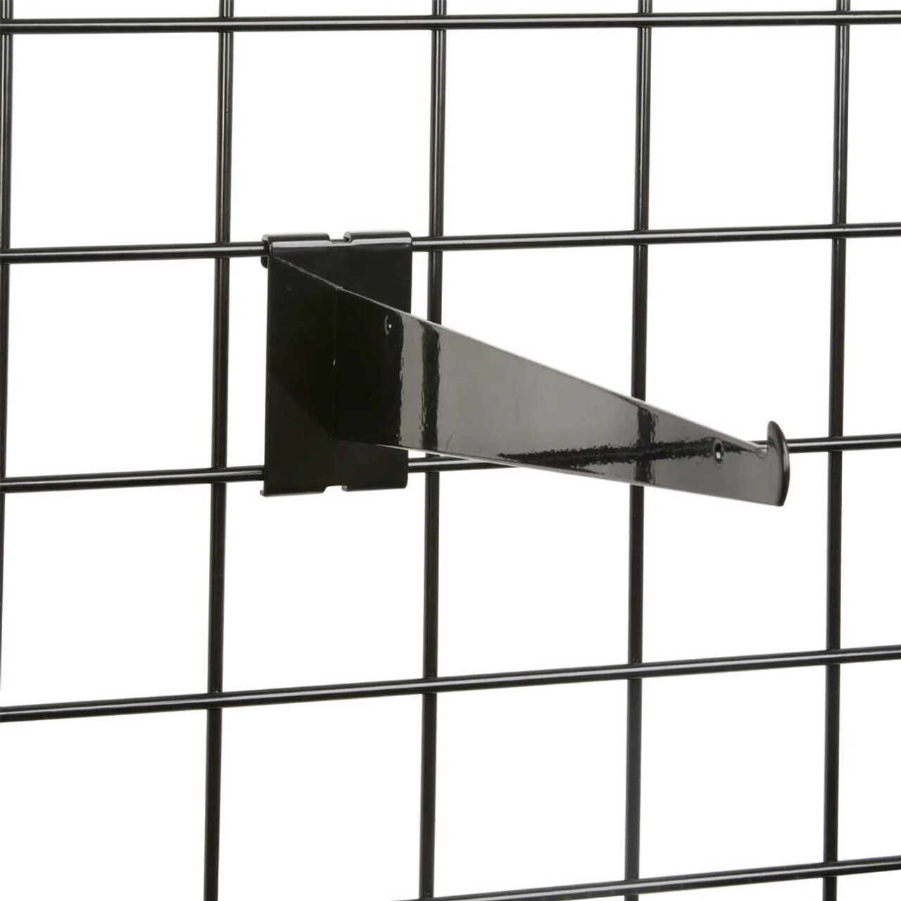 New 8" Gridwall Black Knife Shelf Brackets With Lip