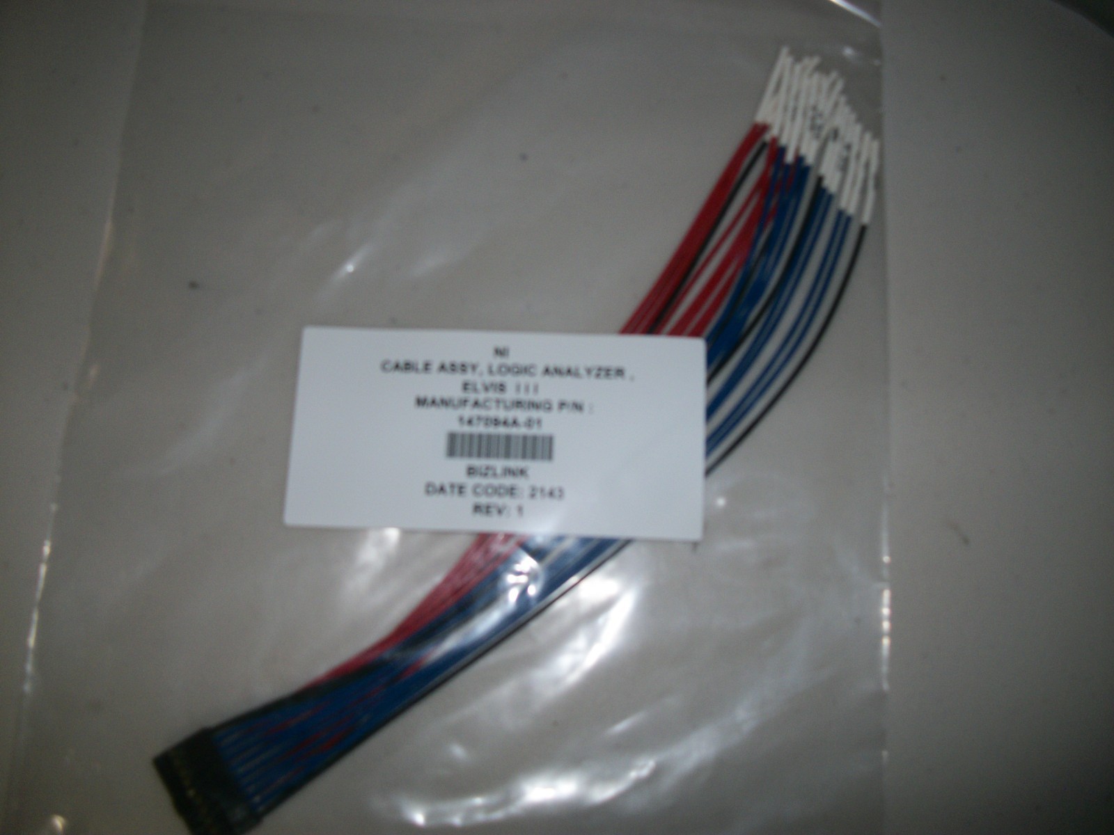 NATIONAL INSTRUMENTS NI CABLE ASSY. LOGIC ANALYZER ELVIS III PN/ 147094A-01