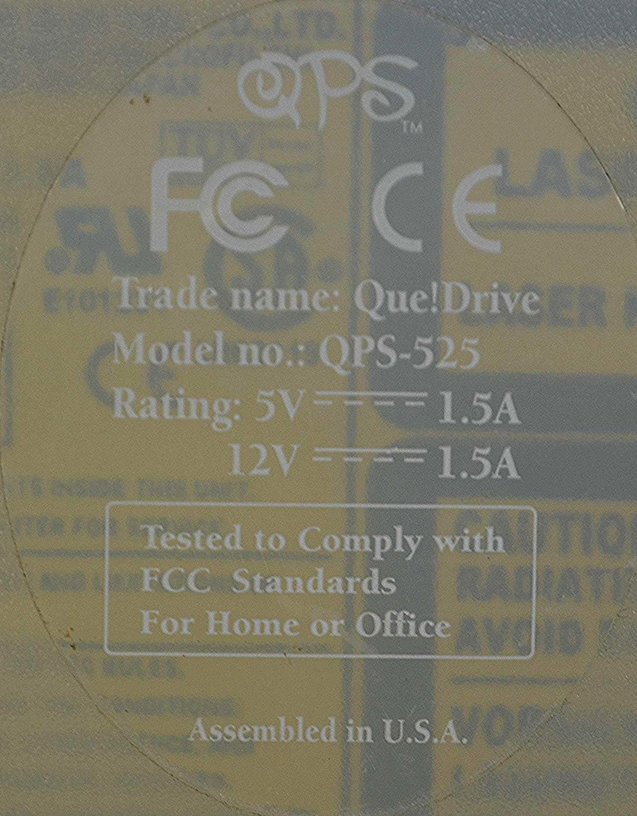 Que! Drive Compact Disc Recordable Rewritable QPS-525 No Cables Untested