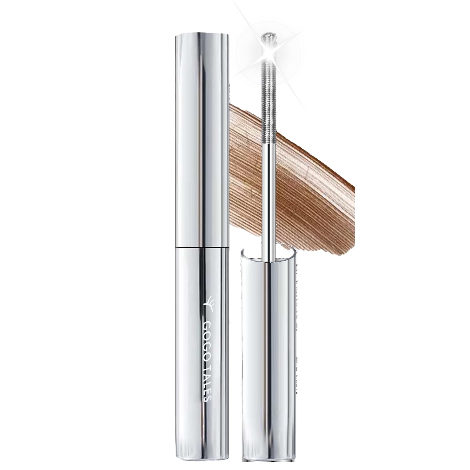 Brown Washable Iron Wand Mascara, Waterproof 0.3 Fl Oz (Pack of 1),