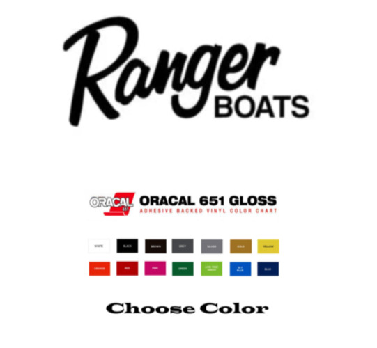 *Ranger Boats Fishing Vinyl Decal Sticker Truck Window Boat - All Colors & Sizes
