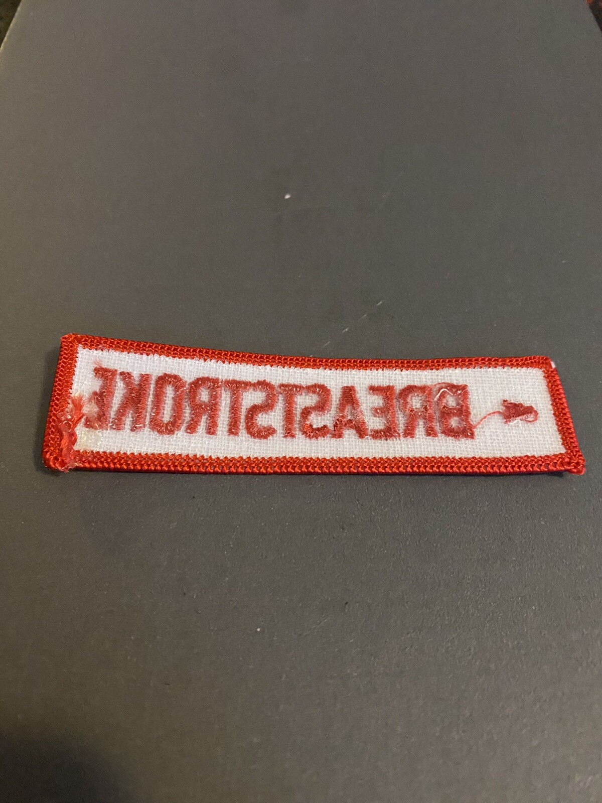 VTG Swimming BREASTSTROKE Sew On Rocker Patch RED