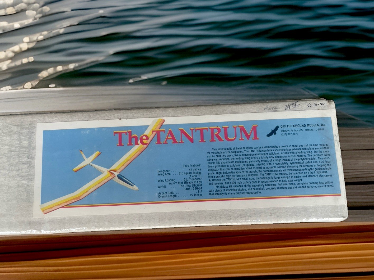 The TANTRUM (vintage) BALSA Sailplane Kit by OFF THE GROUND MODELS