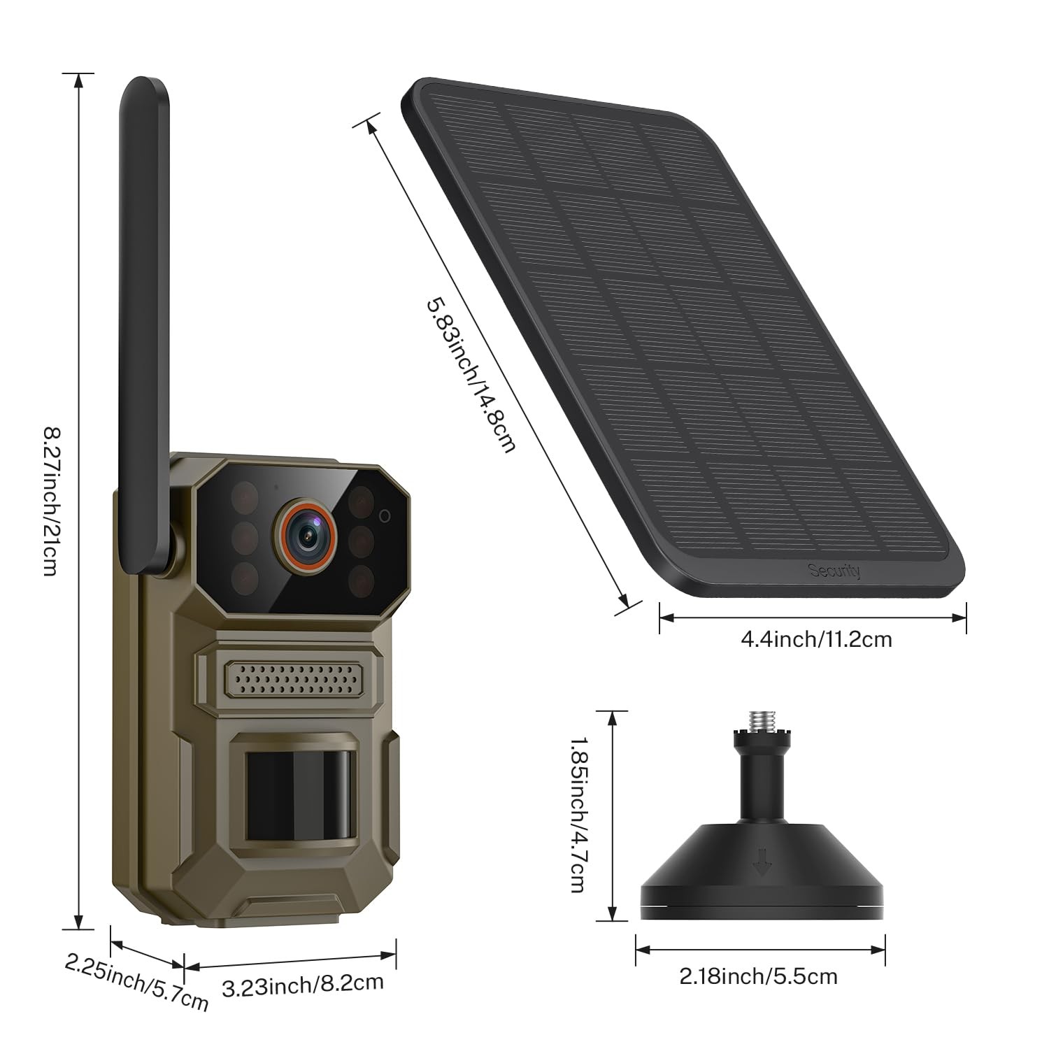 Mewlixora 4G LTE Cellular Trail Camera with Solar Panel, Night Vision, PIR...