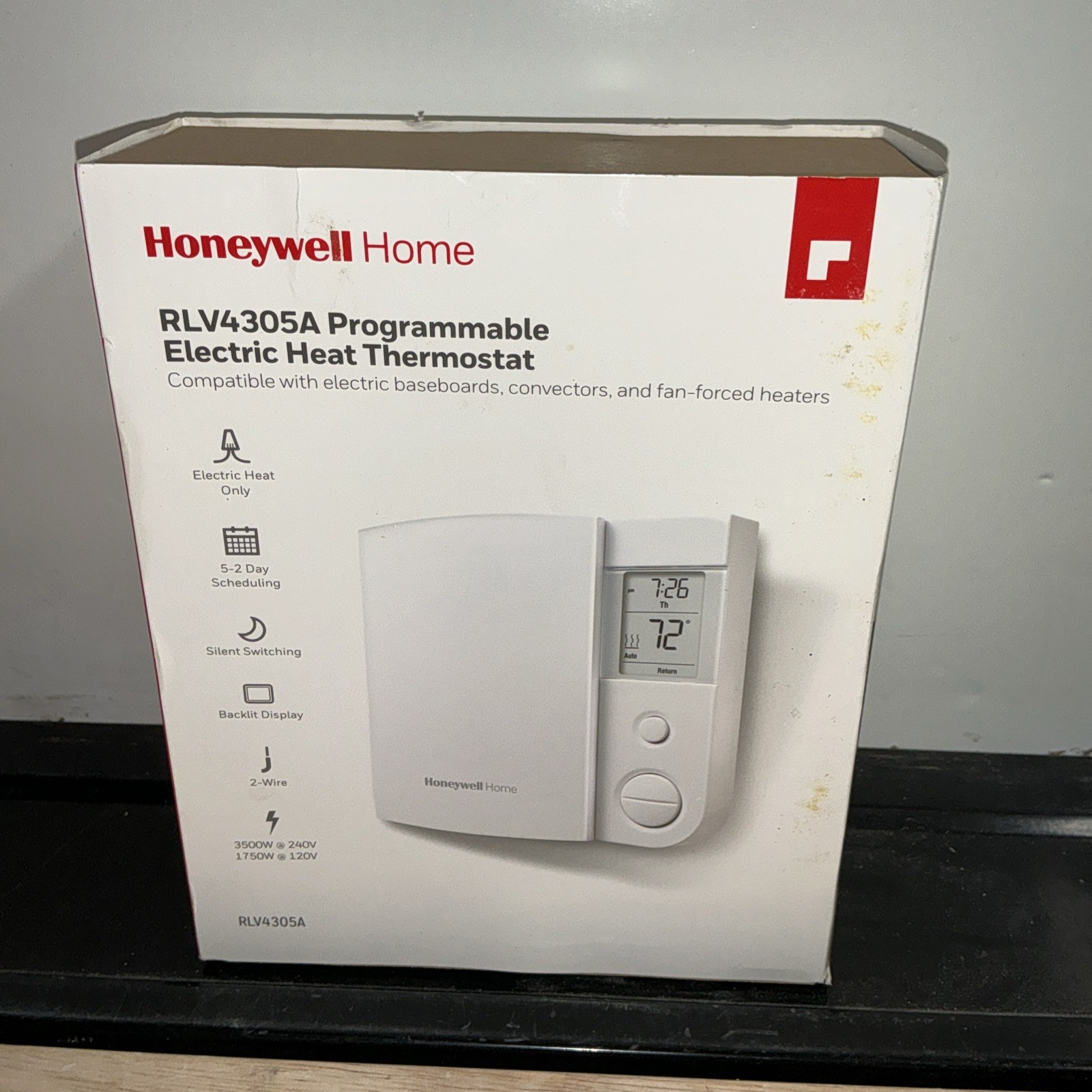 Honeywell Home RLV4305A Digital Programmable Thermostat Baseboard Heat 5-2 Day