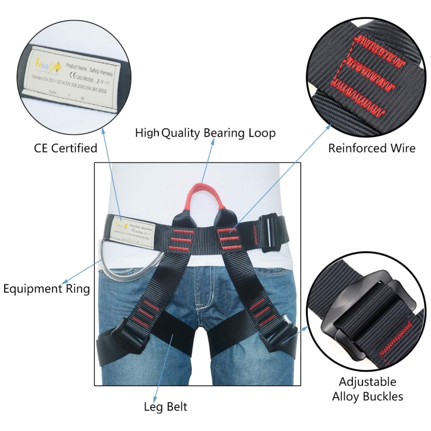 Durable Climbing Seat Belt for Tree Climbing - 25KN Strength