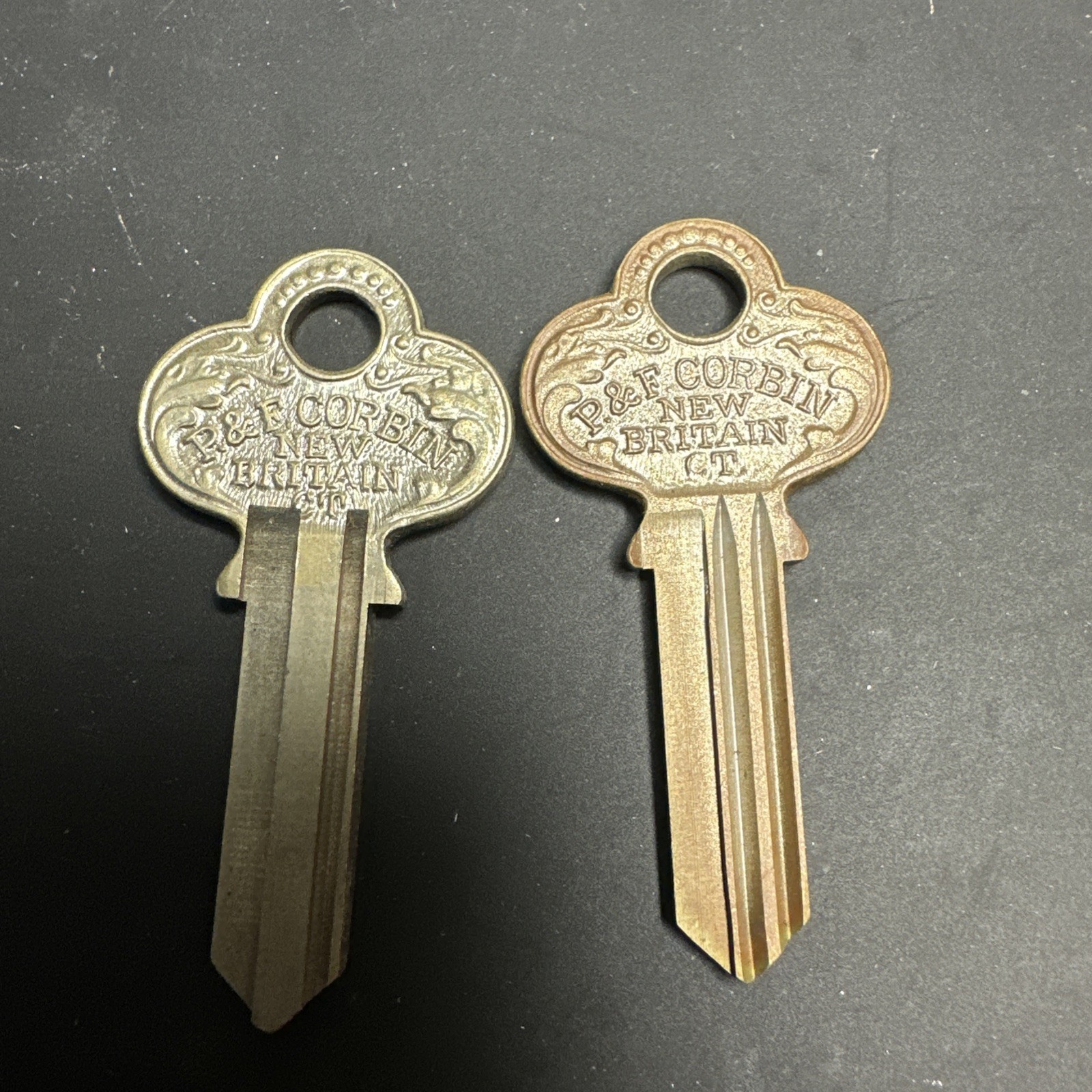 Antique/Vintage -P&F. Corbin New Britain CT Key Blank This Price is for 2 keys!