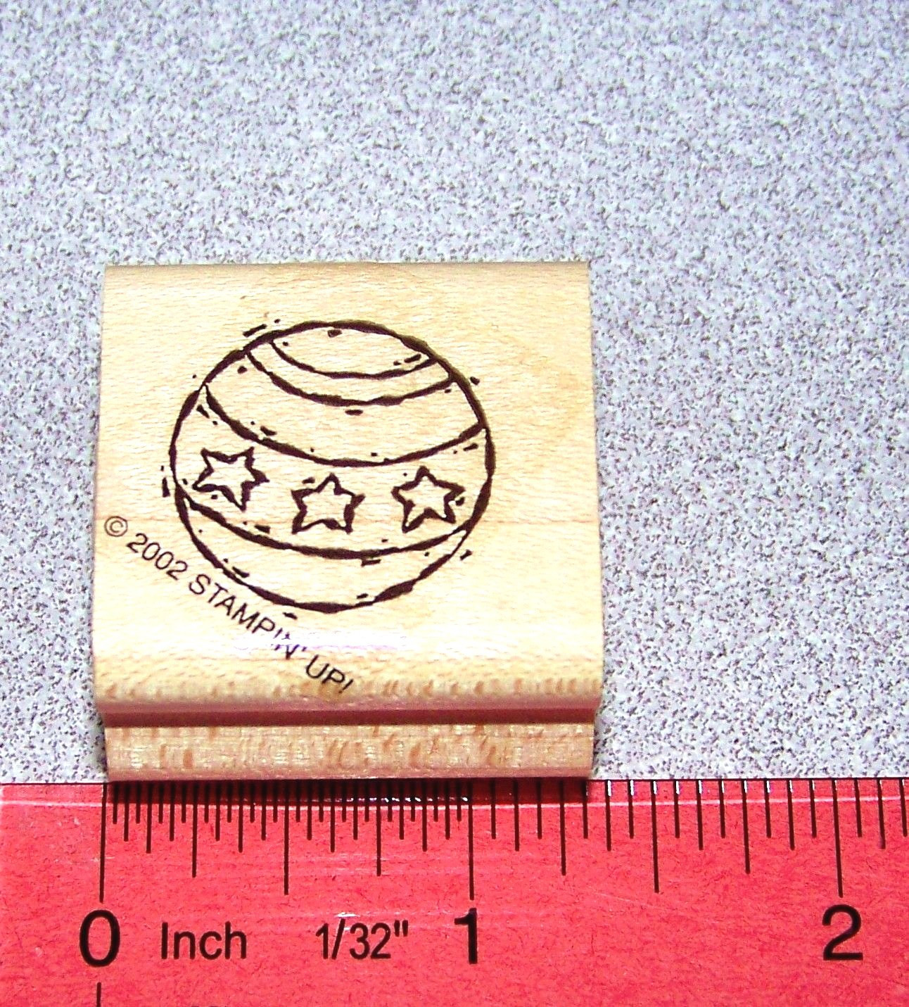 Ball Stamp Single with stars Boy Toys  Boy Stuff Clean by Stampin Up Toy Box