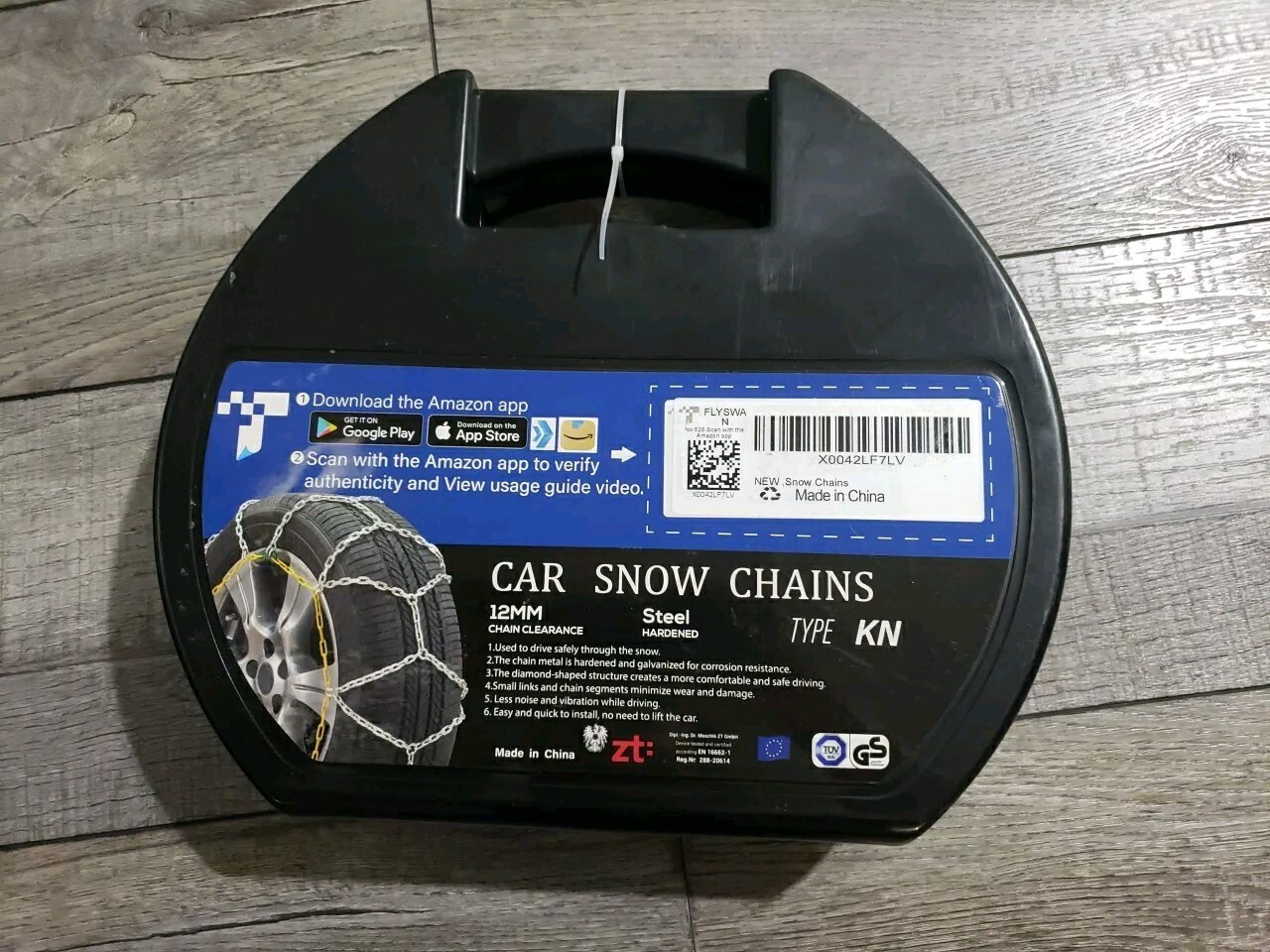 Snow Tire Chains for Car SUV Pickup Trucks, KN130, Set Of 2, READ DESCRIPTION