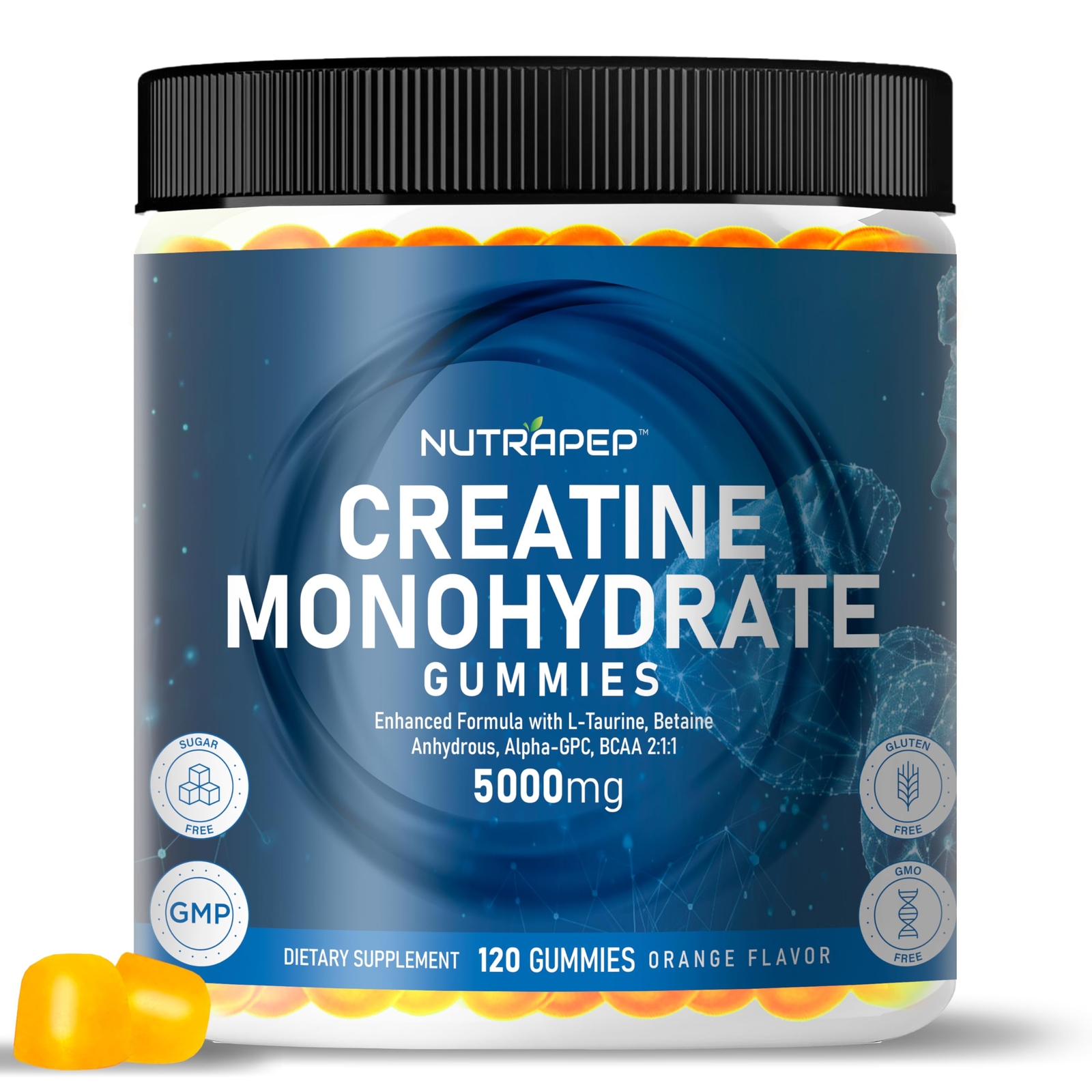 Gomitas Monohidrato De Creatina Suplemento Con L-Taurina Betaína Anhidra BCAA