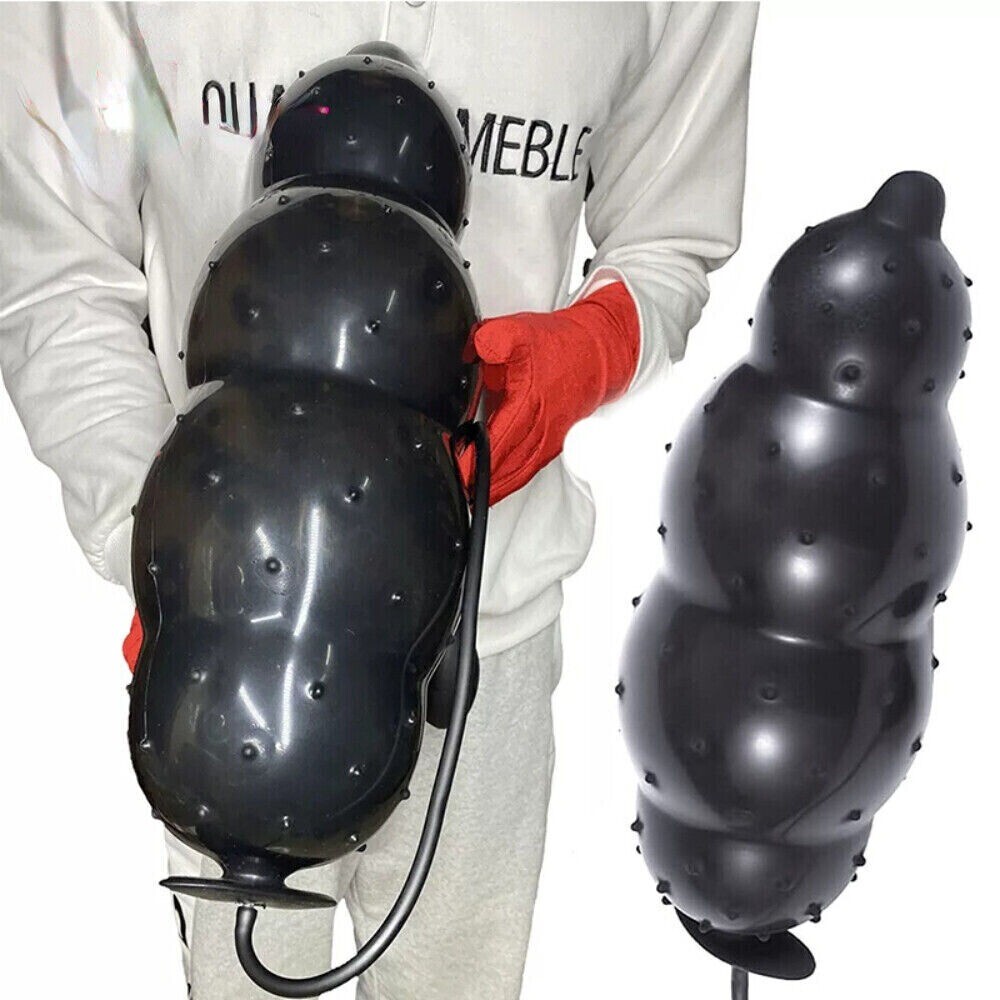 Silicon Inflatable Ball Dilator Expander Plug Extreme Chastity Device for Couple