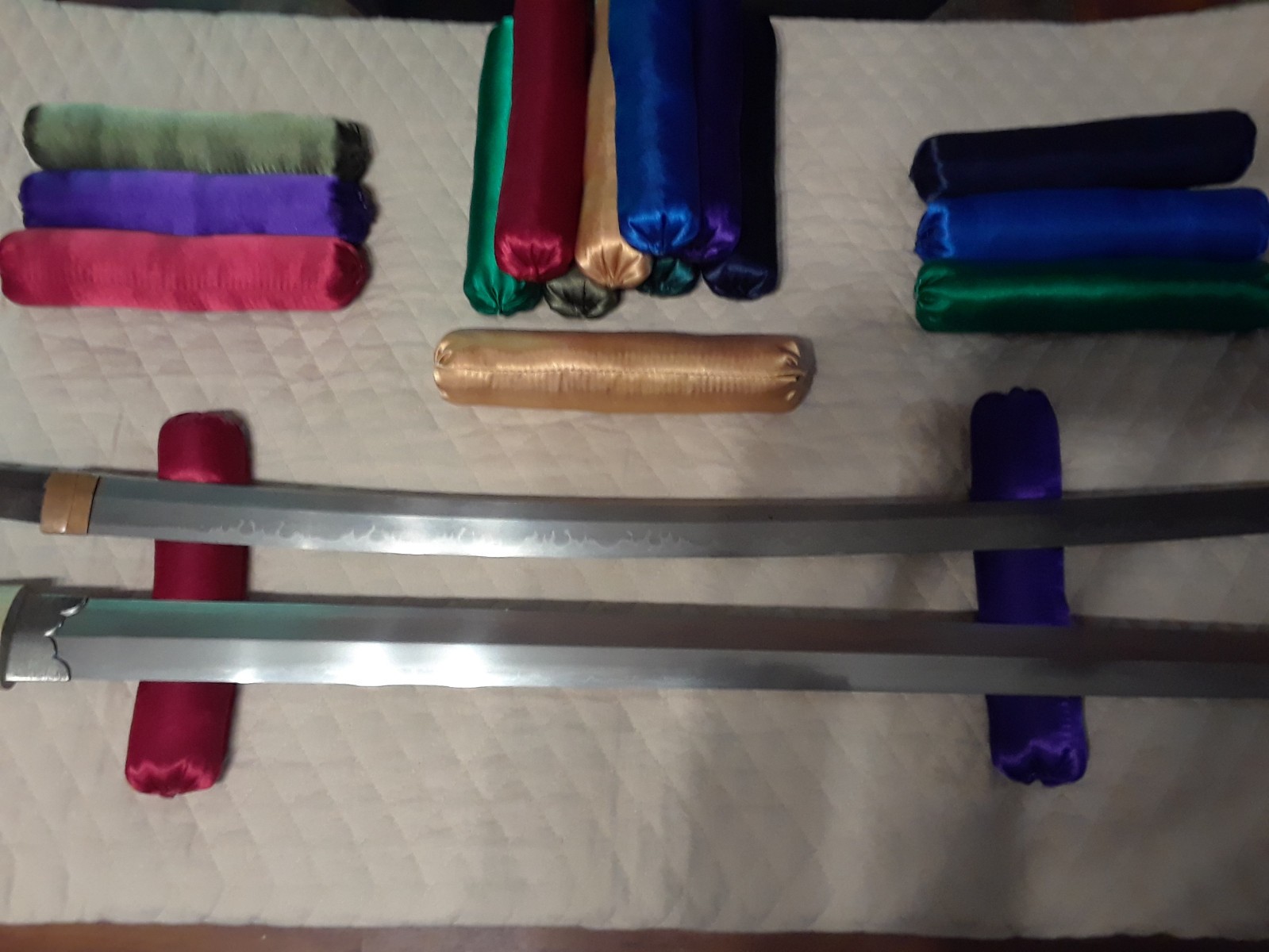 Handmade Japanese-Style Satin Makura (Sword Pillows)