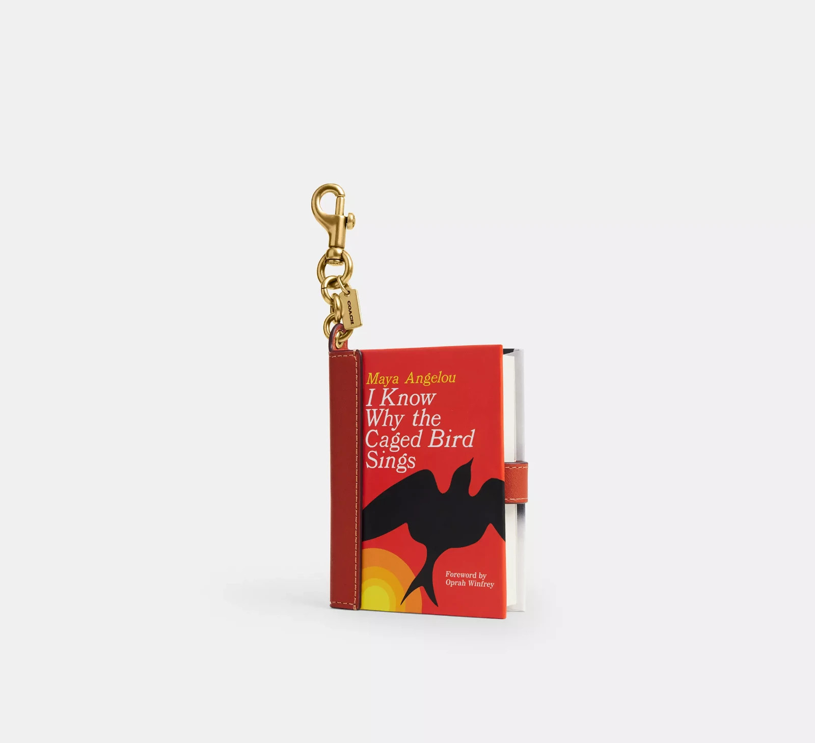 Coach - Maya Angelou Book Bag Charm CFK43 NWT 📖 I Know Why The Caged Bird Sings